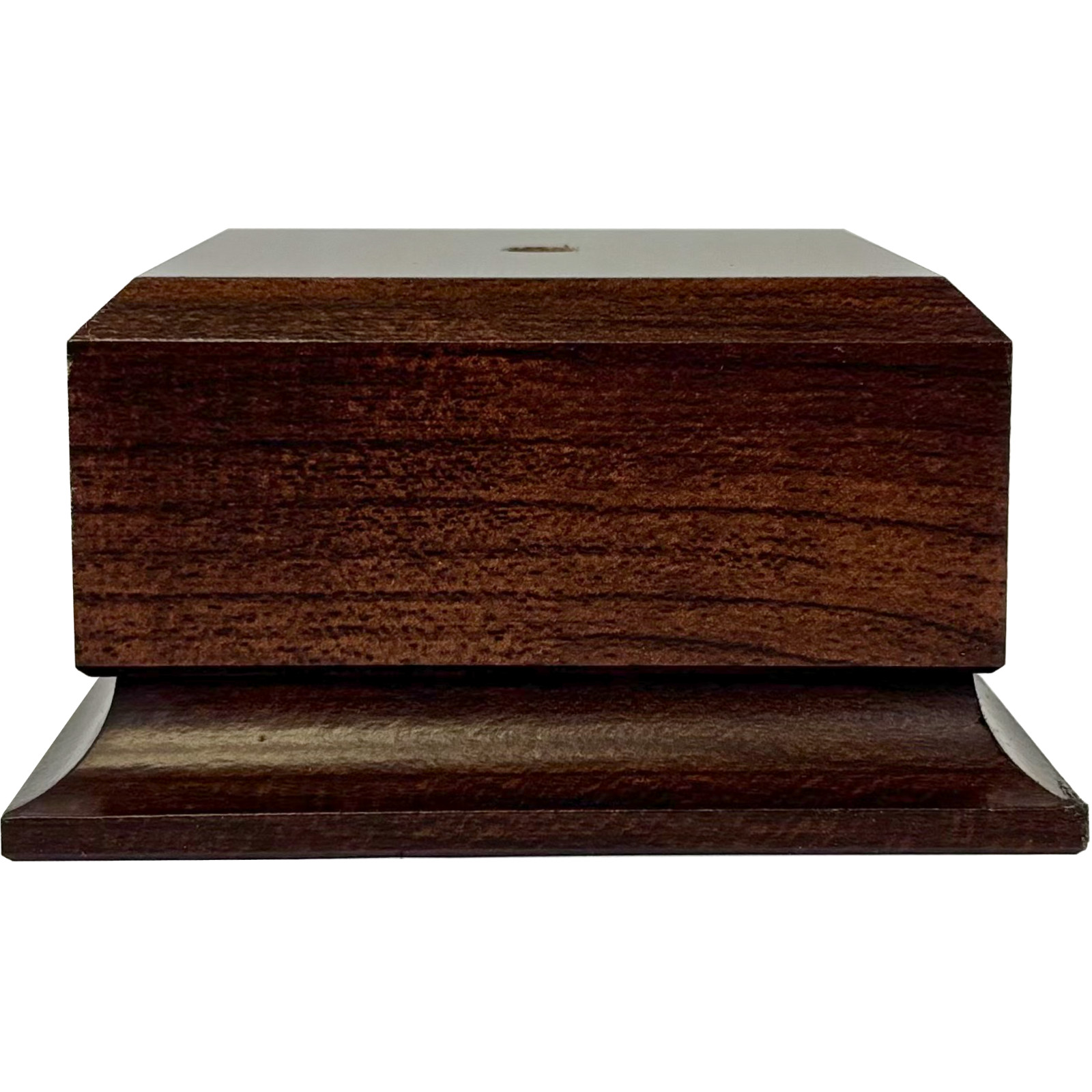 Display Base Pedestal Cherry Finish Square Stand Blank for Trophies, DIY Project