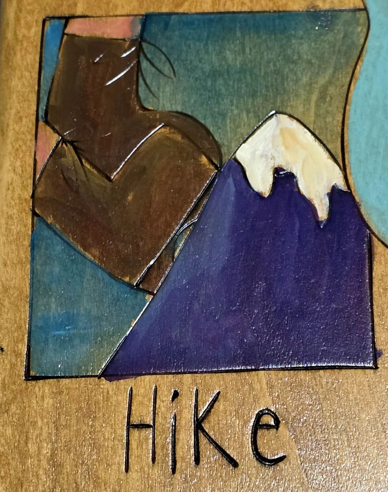 Sticks Handmade Wooden Wall Mirror “Go To the Mountains” Theme
