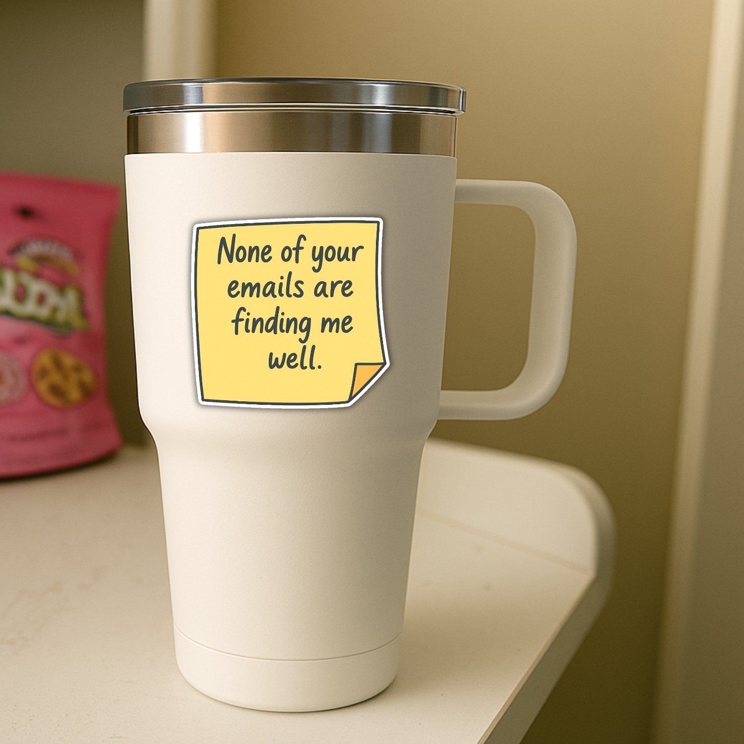 4Pcs Sarcastic “None of Your Emails” Vinyl Stickers – Funny Coworker Gift