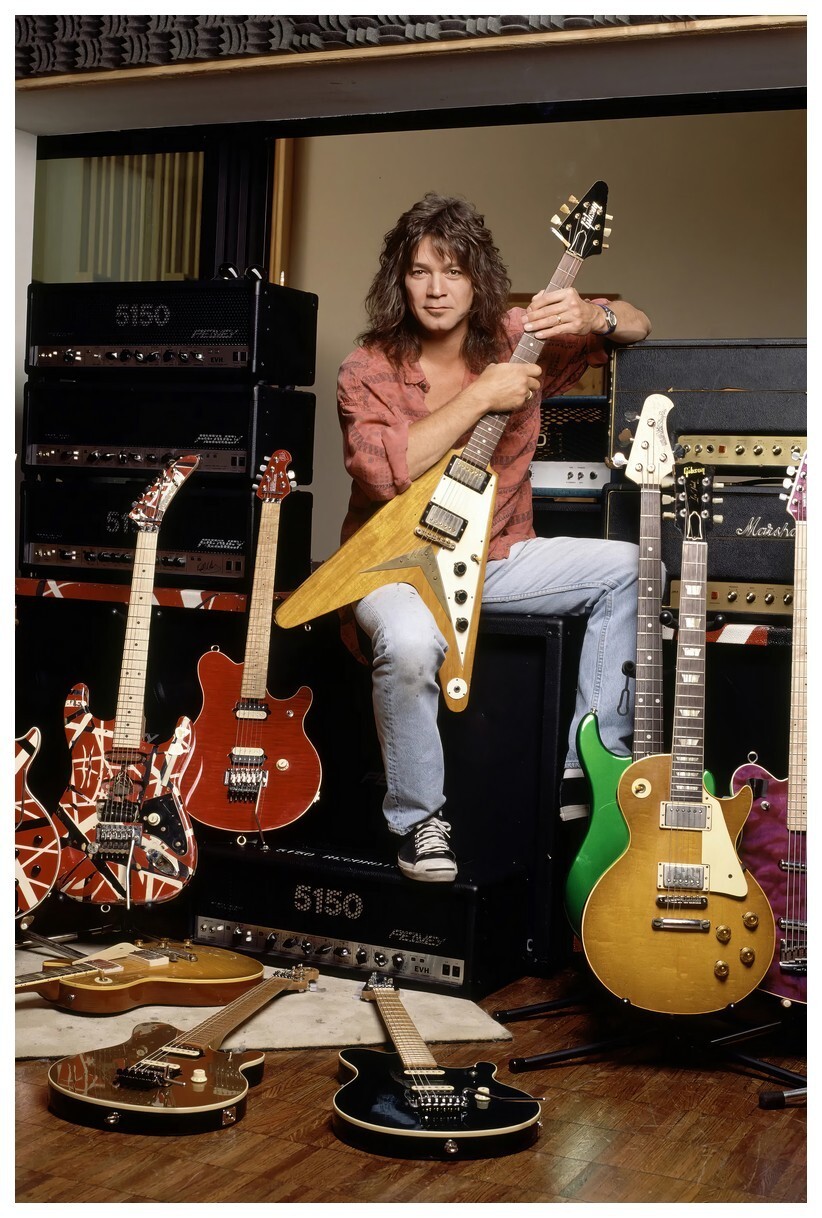 Eddie Van Halen Poster 24×36 Inch Photo Very Rare Print Wall Art Print – EVH06