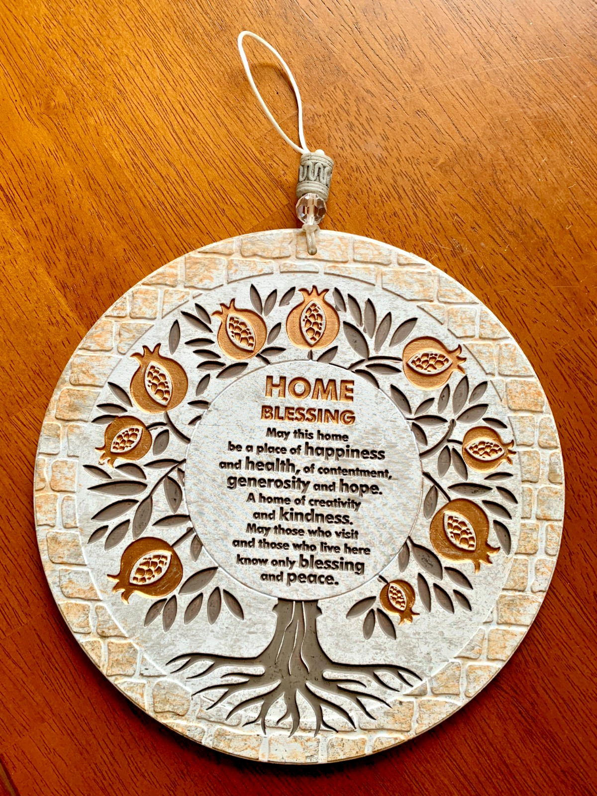 Art Judaica Ceramic Blessing for The Home in Wall Decor Pottery Made in Israel