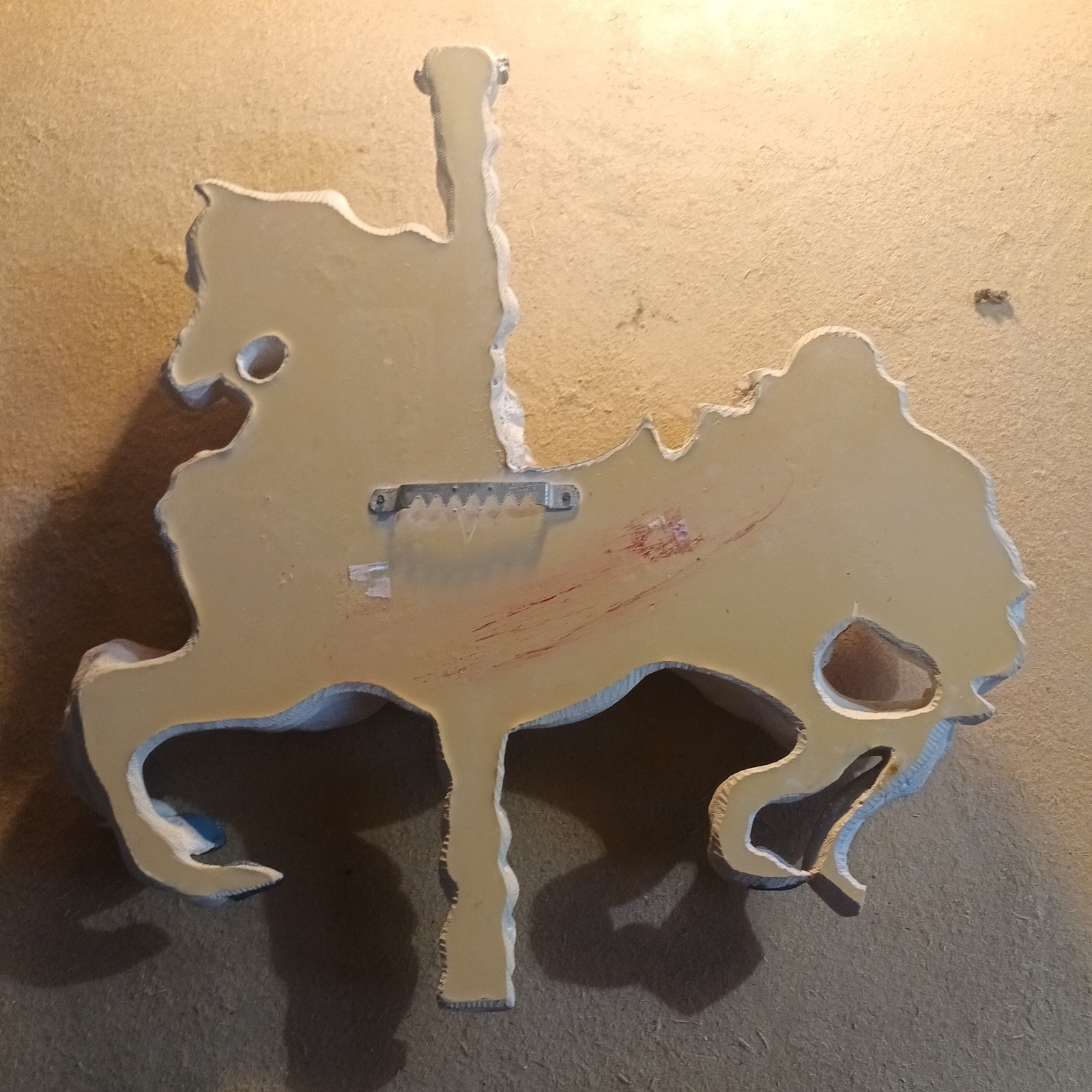 Vintage Carousel Horse Solid Resin/plastic Wall Hanging Decor RARE Signed. fa