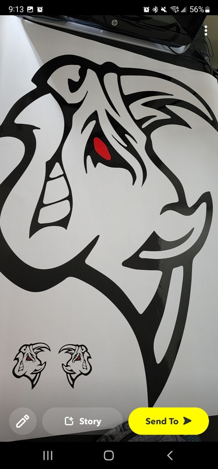 Angry Rhino Decal 30IN×40IN