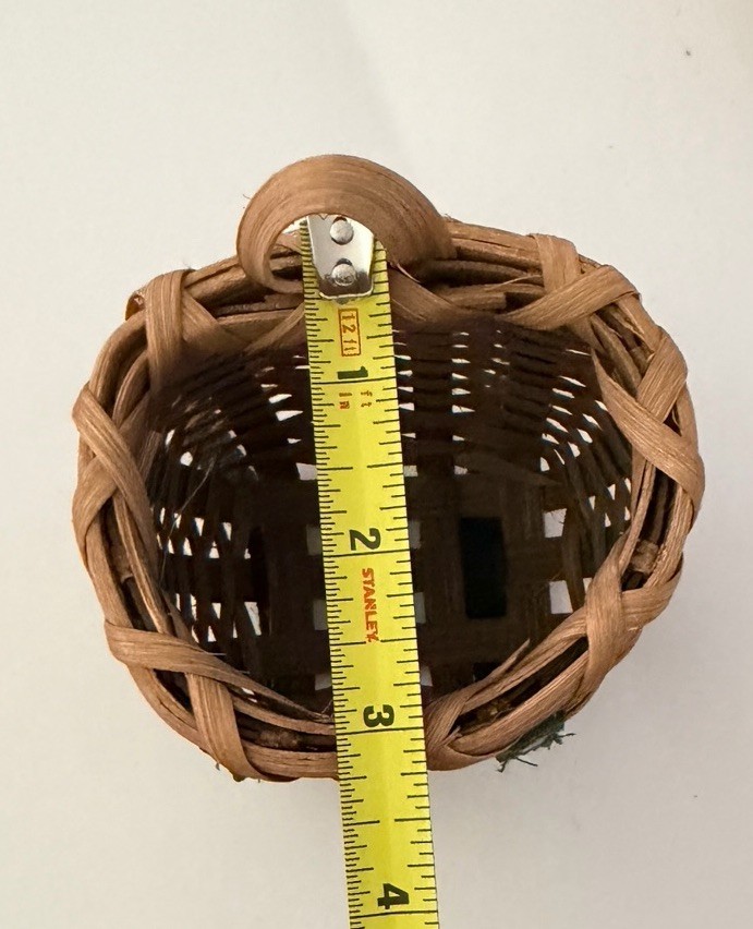 Two Mini Adirondack Backpack Baskets Wall-Mounted Wicker Organizer Home Decor