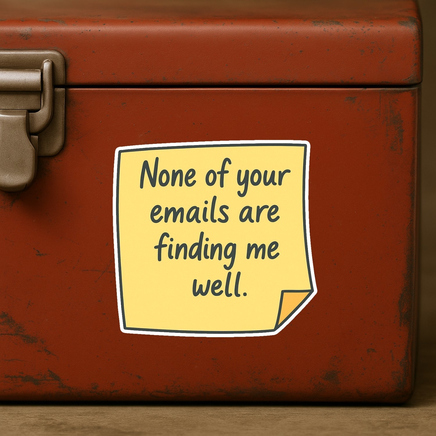 4Pcs Sarcastic “None of Your Emails” Vinyl Stickers – Funny Coworker Gift
