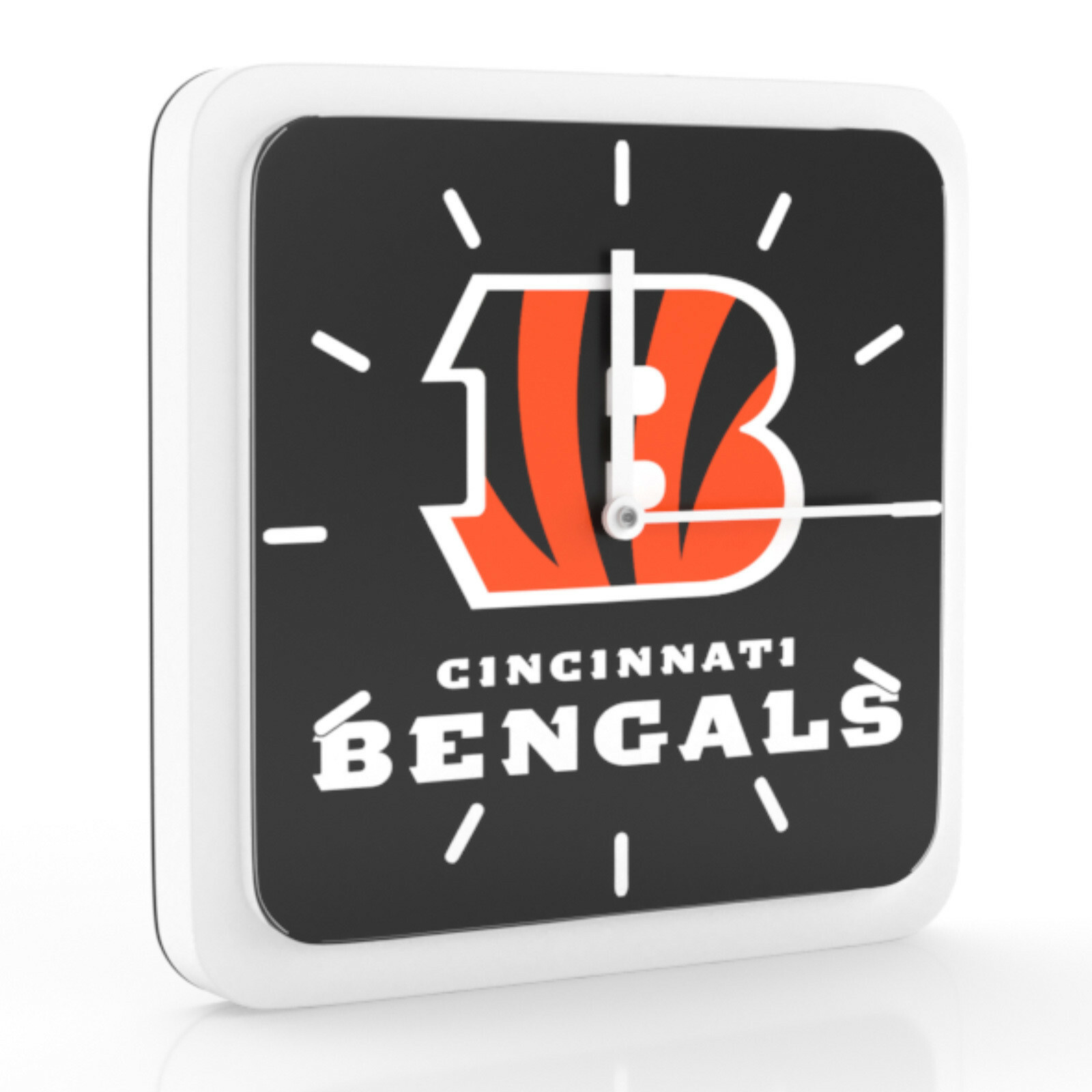 3 in 1 NFL Cincinnati Bengals Home Office Decor Wall Desk Magnet Clock 6 inches