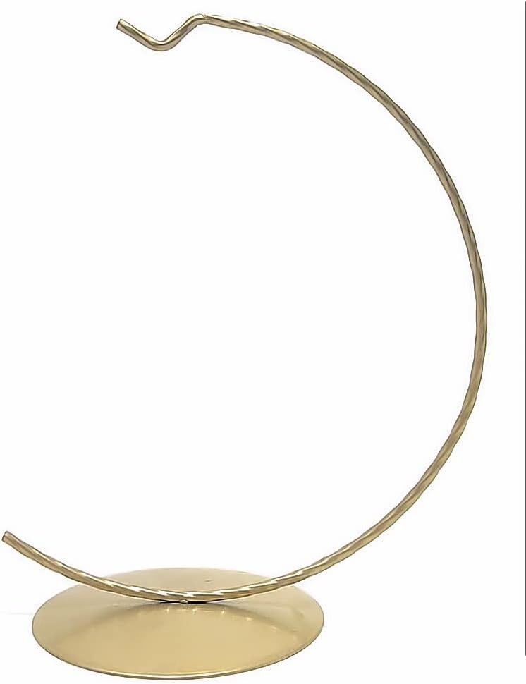 Glass Ornament Display Stand Holder 8 inch Tall Tabletop Round Hanger Hook fo…