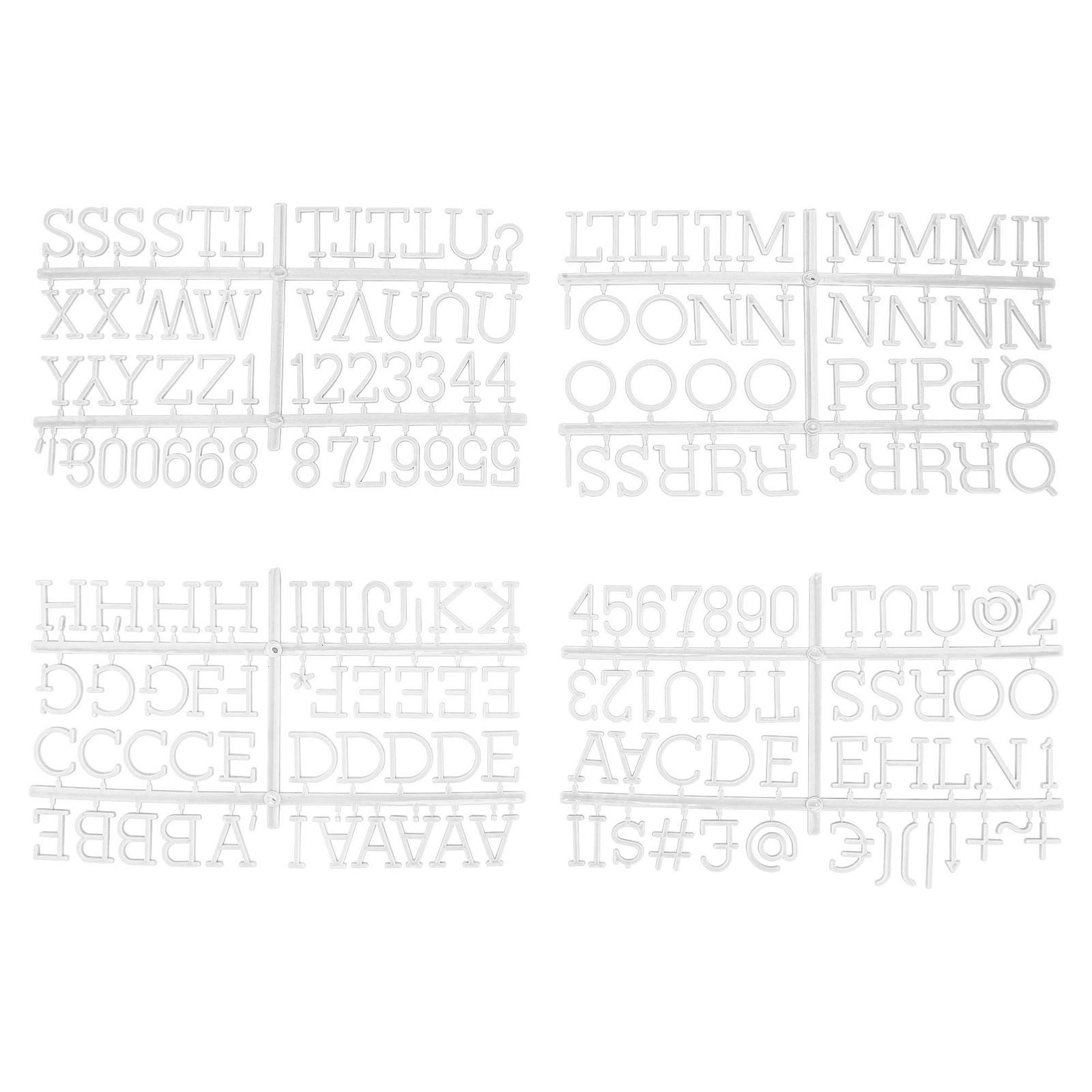 1 Inch Letters for Felt Letter Board, 188 Pieces 1 inch, 1 inch White