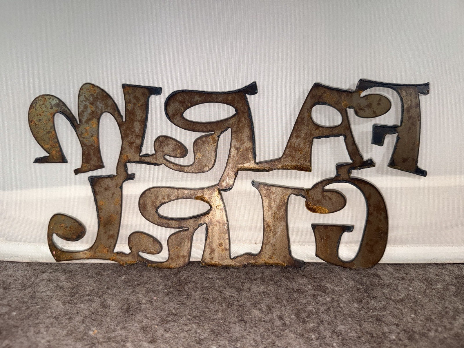 Rustic Metal Farm Girl Sign – Country Wall Decor Ranch Art 11.5” x 7.5”