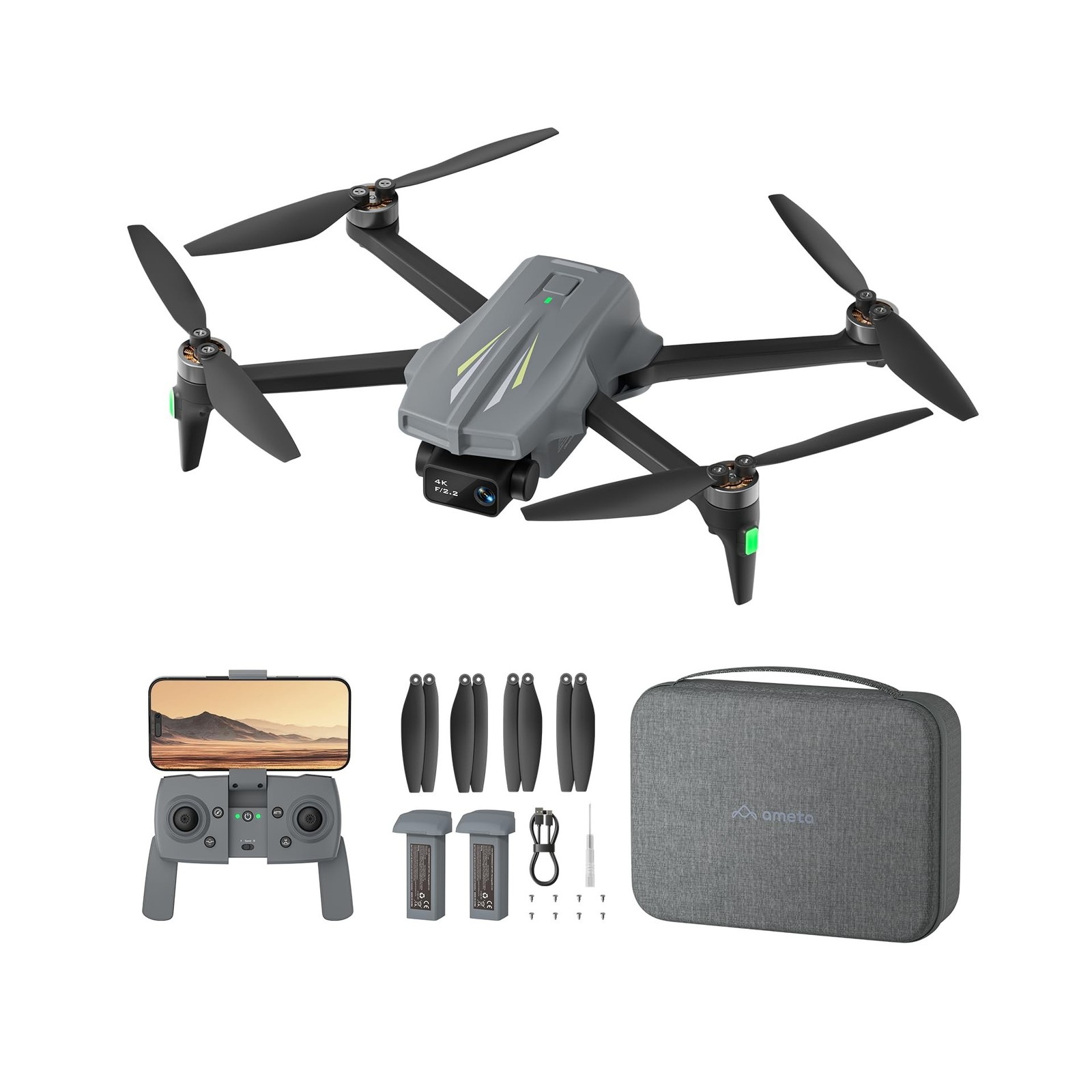 Ameta S20 Drones with Camera for Adults 4k UHD, GPS Drone for Adults Beginner…