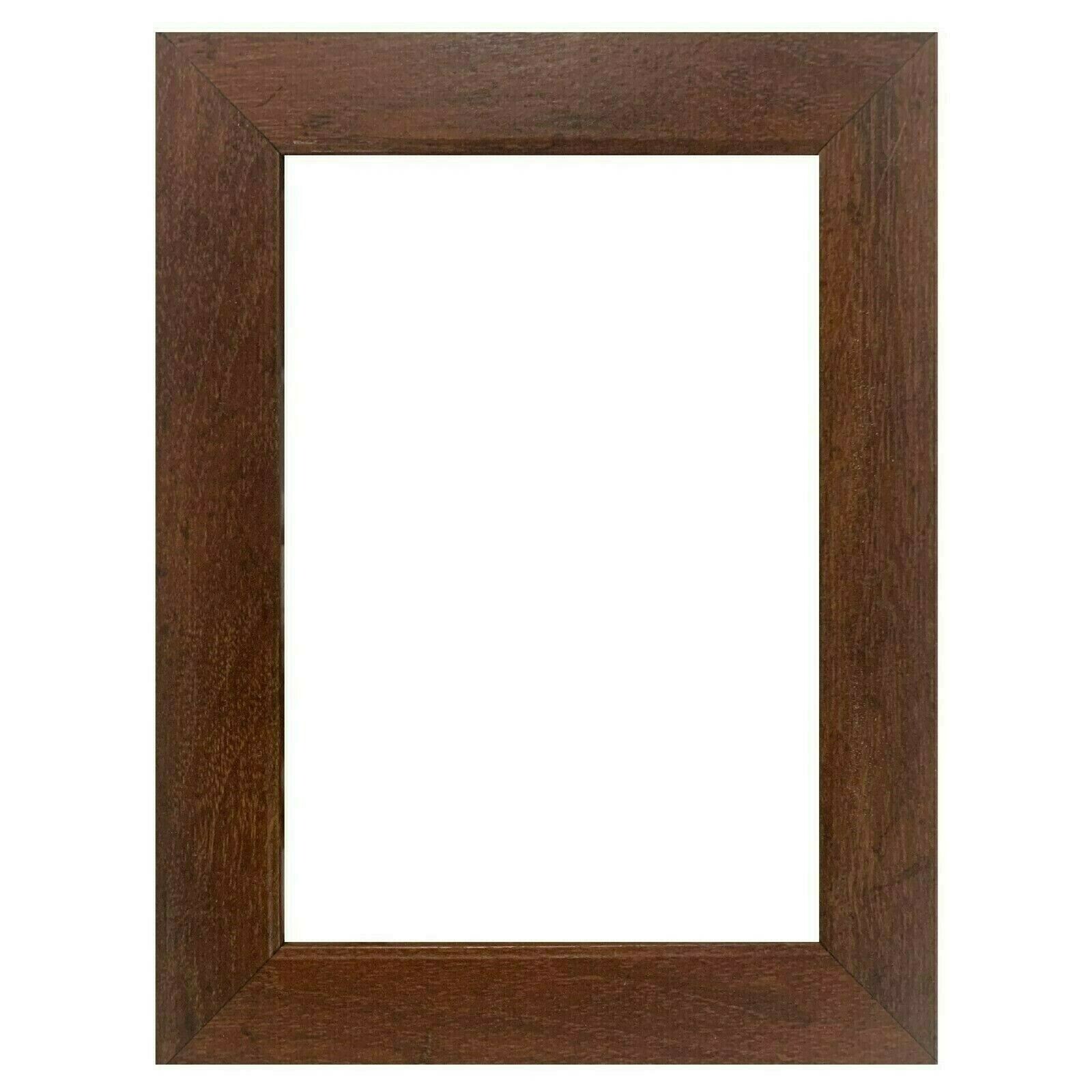 US Art Frames 1″ Flat Country Walnut Brown MDF Picture Poster Frame, Custom-B