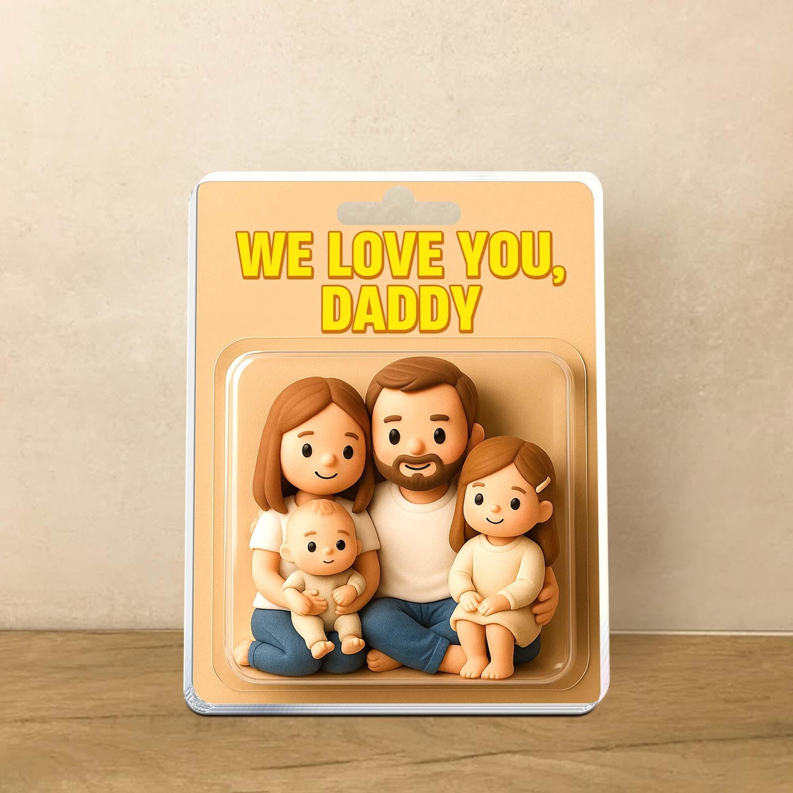 Personalized Father’s Day Gift For Dad, Custom Photo Dad And Kids Action Figure
