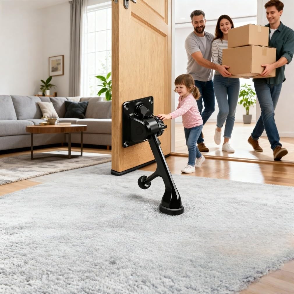 2In1 Kick Down Door Stopper And Holder Heavy Duty Suction Base NonSlip