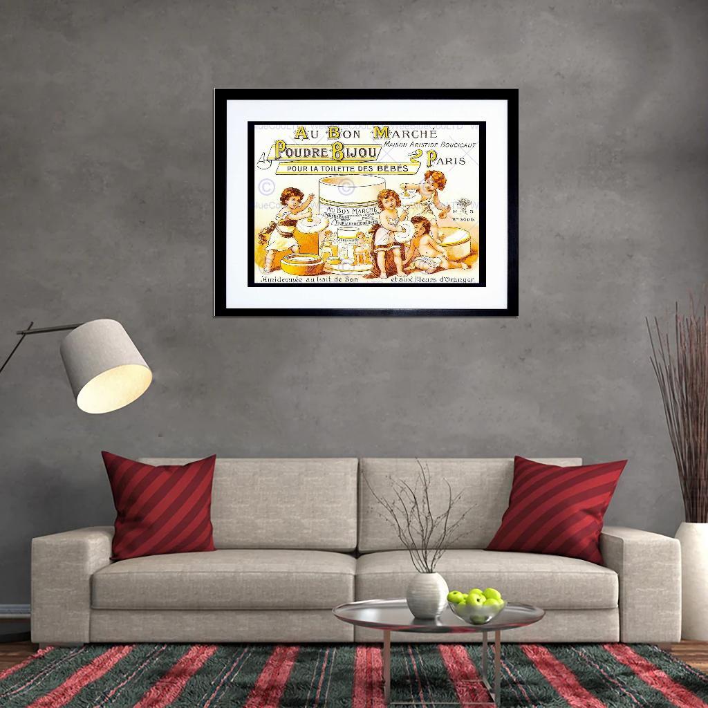 85806 AD FRANCE AU BON MARCHE POUDRES BIJOU PARIS Decor Wall Print Poster