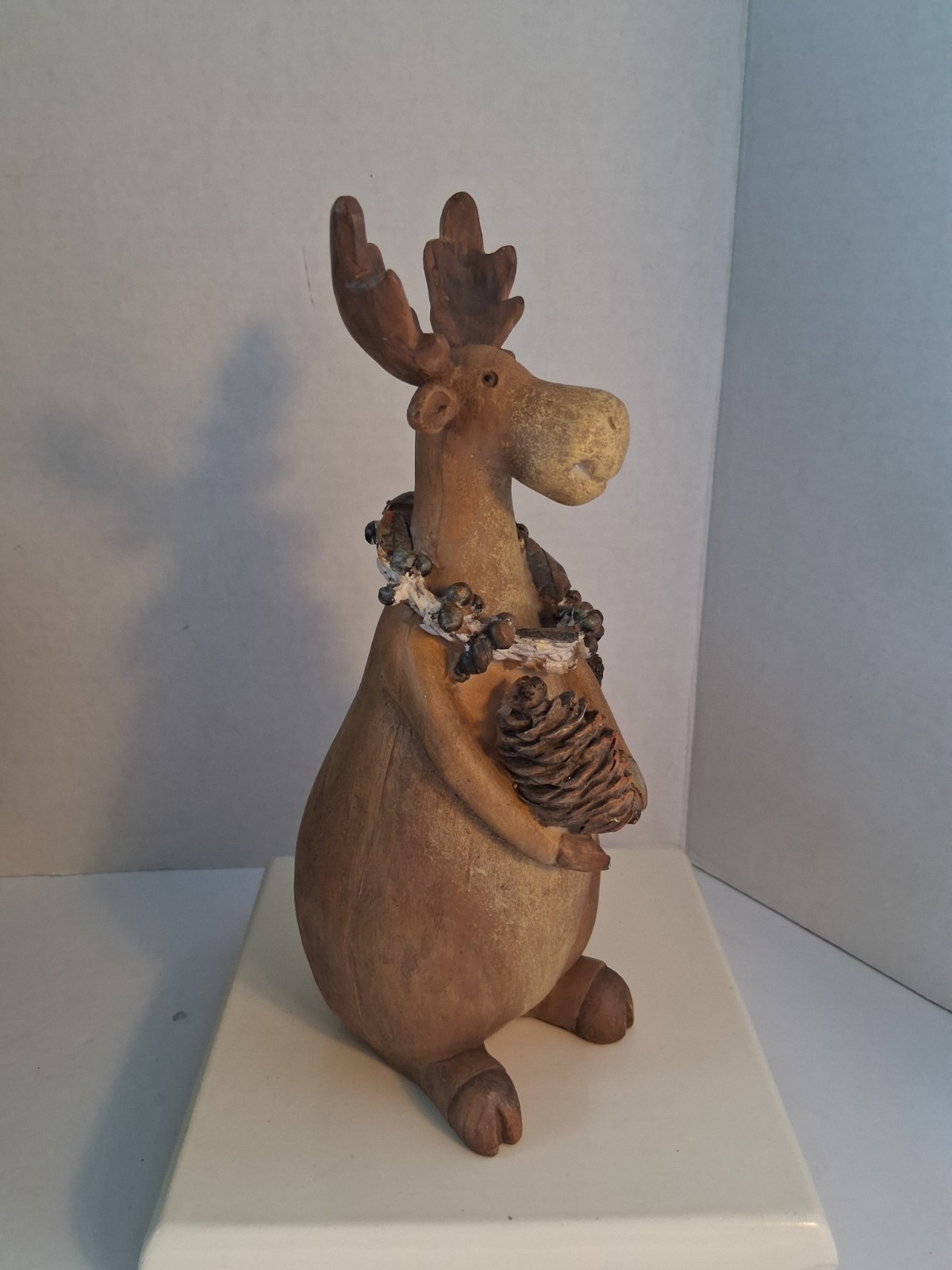 Rustic Moose Decorative Set; 3 Pcs! Figure; Sign & Small Metal Art Sculpture