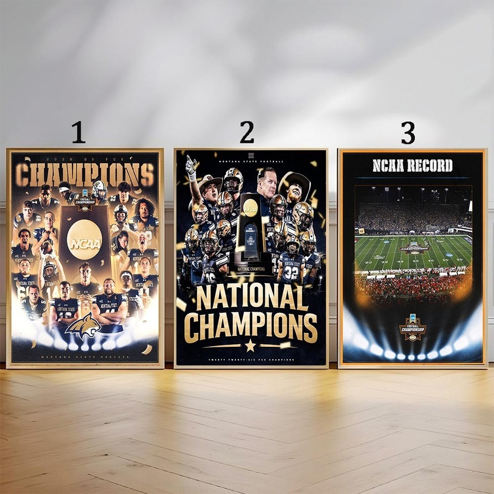 Montana State Bobcats Winner The NCAA Division I FCS National Champions Poster