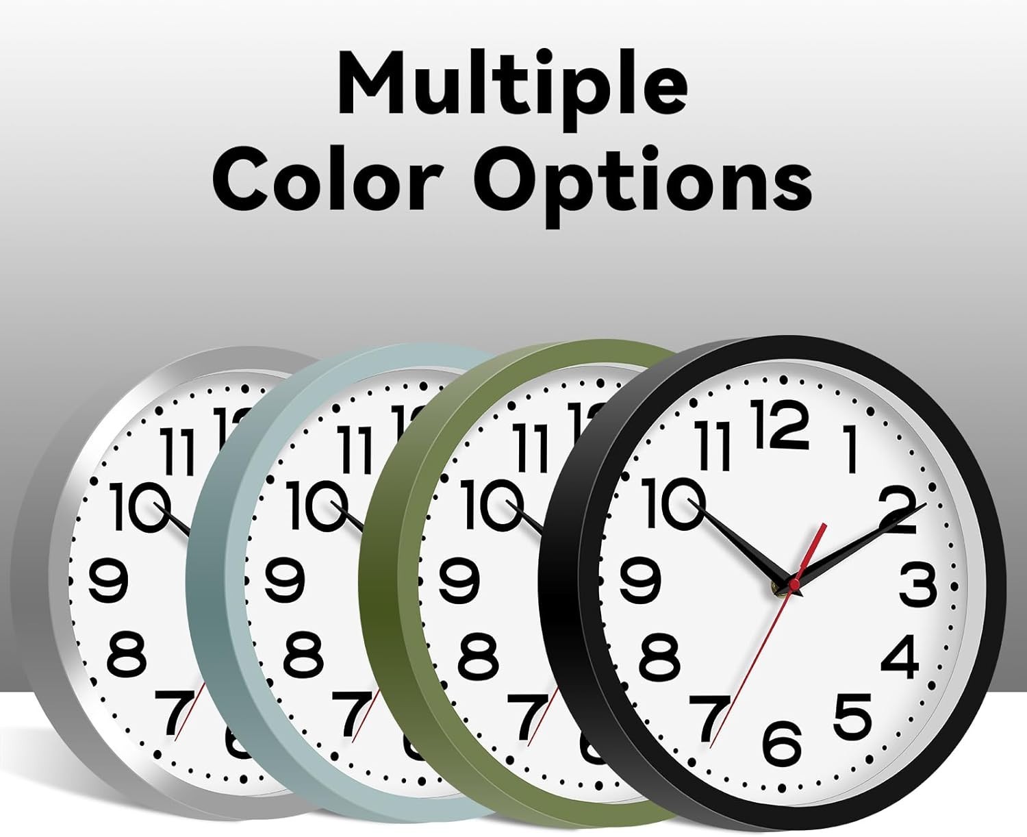 Classic 8-Inch Analog Clock – Silent & Non-Ticking for Peaceful Living Spaces