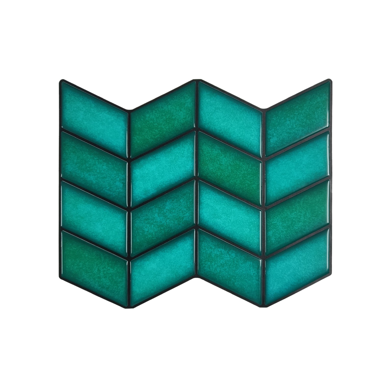 Teal Color Peel And Stick Wall Tile | 3D PU Tile Peel And Stick | Self Adhesive