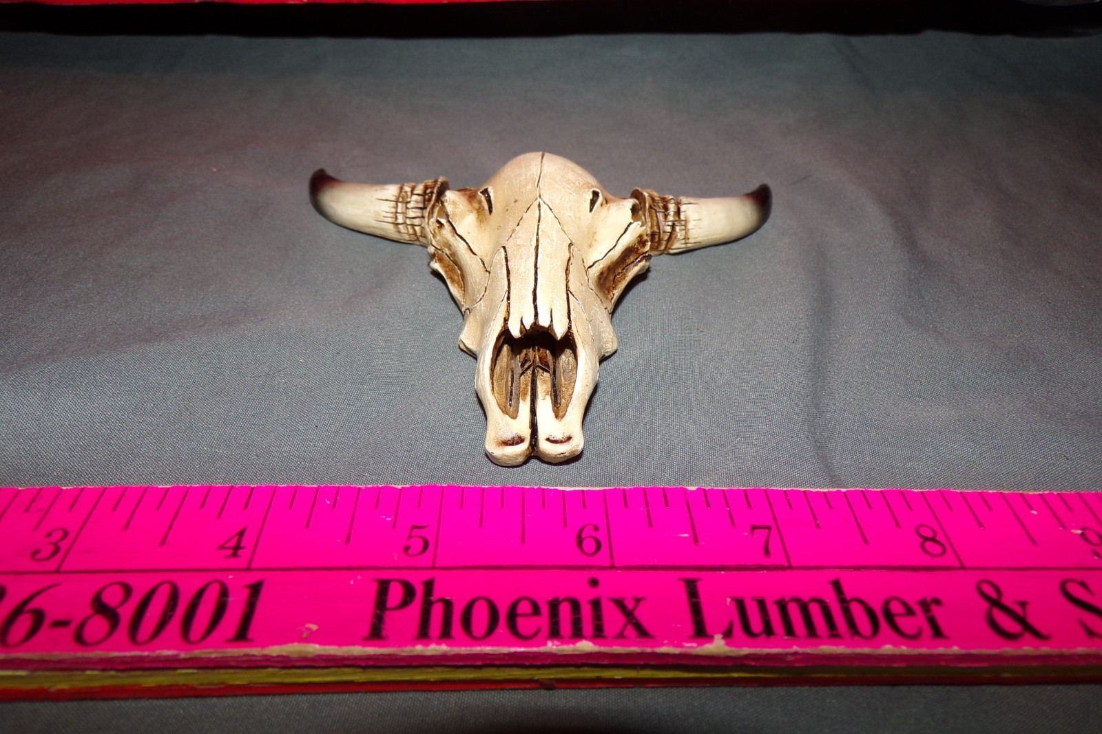 Small Scaled Down Cow Skull Wall Decor Western Ranch Decor CERAMIC? Don’t know
