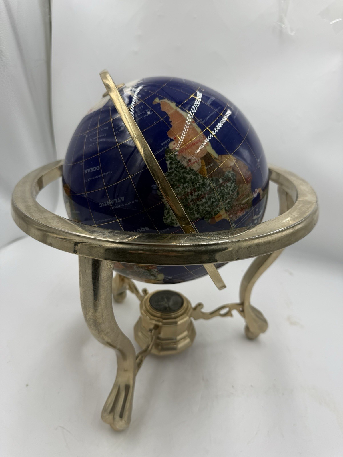 ✨✨14 Inch Decorative Gemstone Inlaid World Globe With stand✨✨