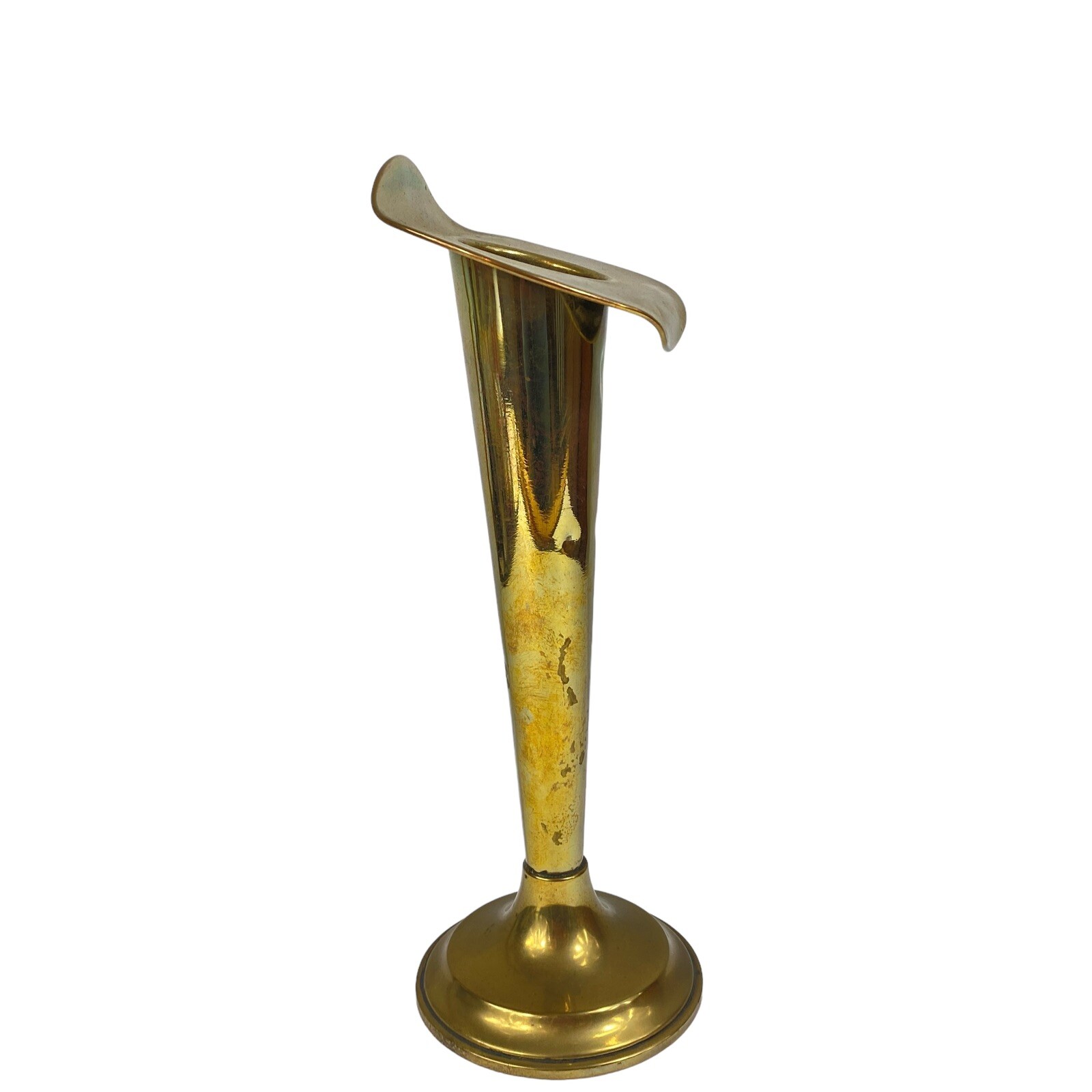 Joseph Friedman Vase Trumpet Brass Antique Jack-In-The-Pulpit Art Nouveau NY 10″