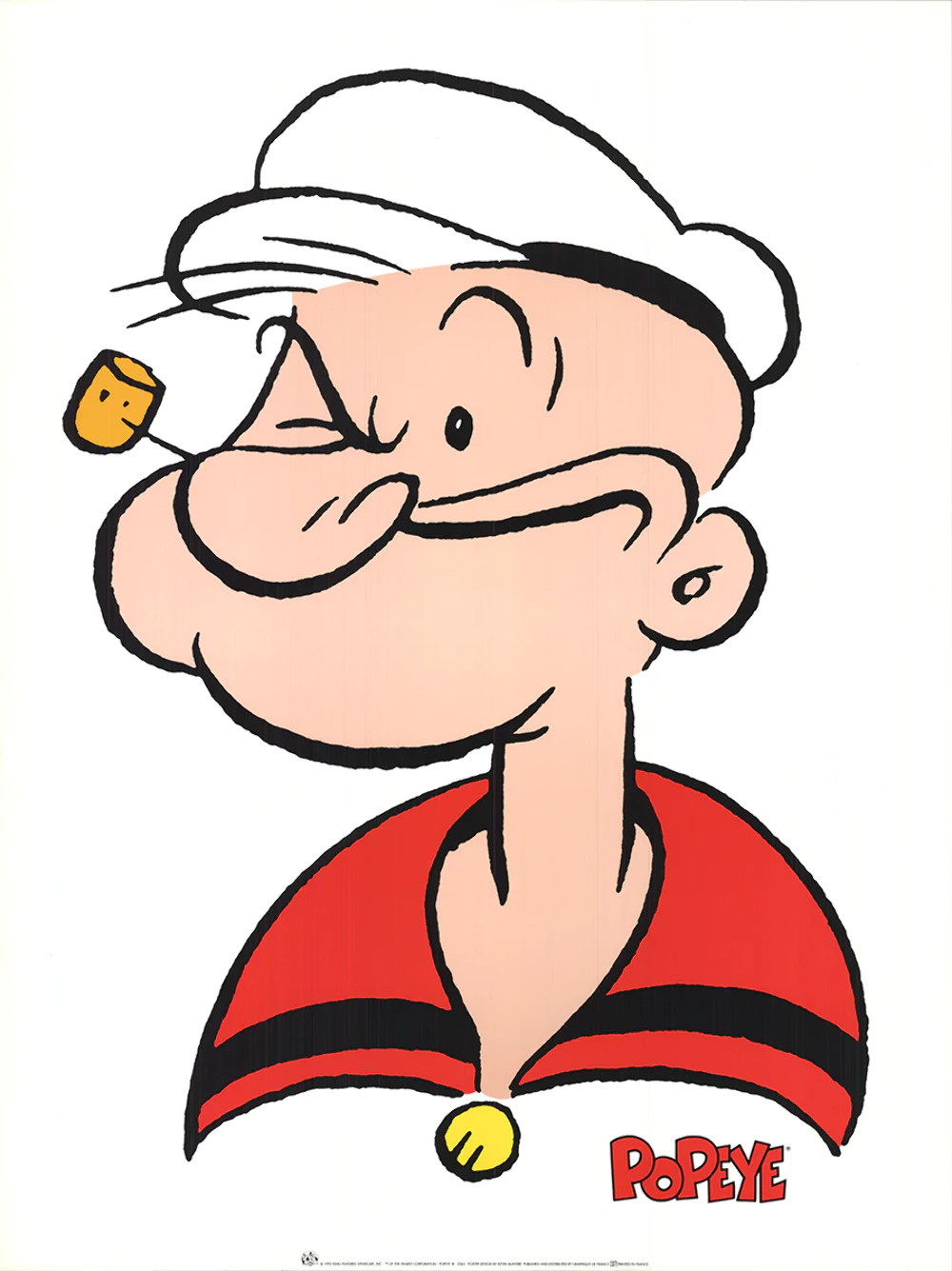 ELZIE SEGAR Popeye 31.5″ x 23.5″ Offset Lithograph 1992 Contemporary