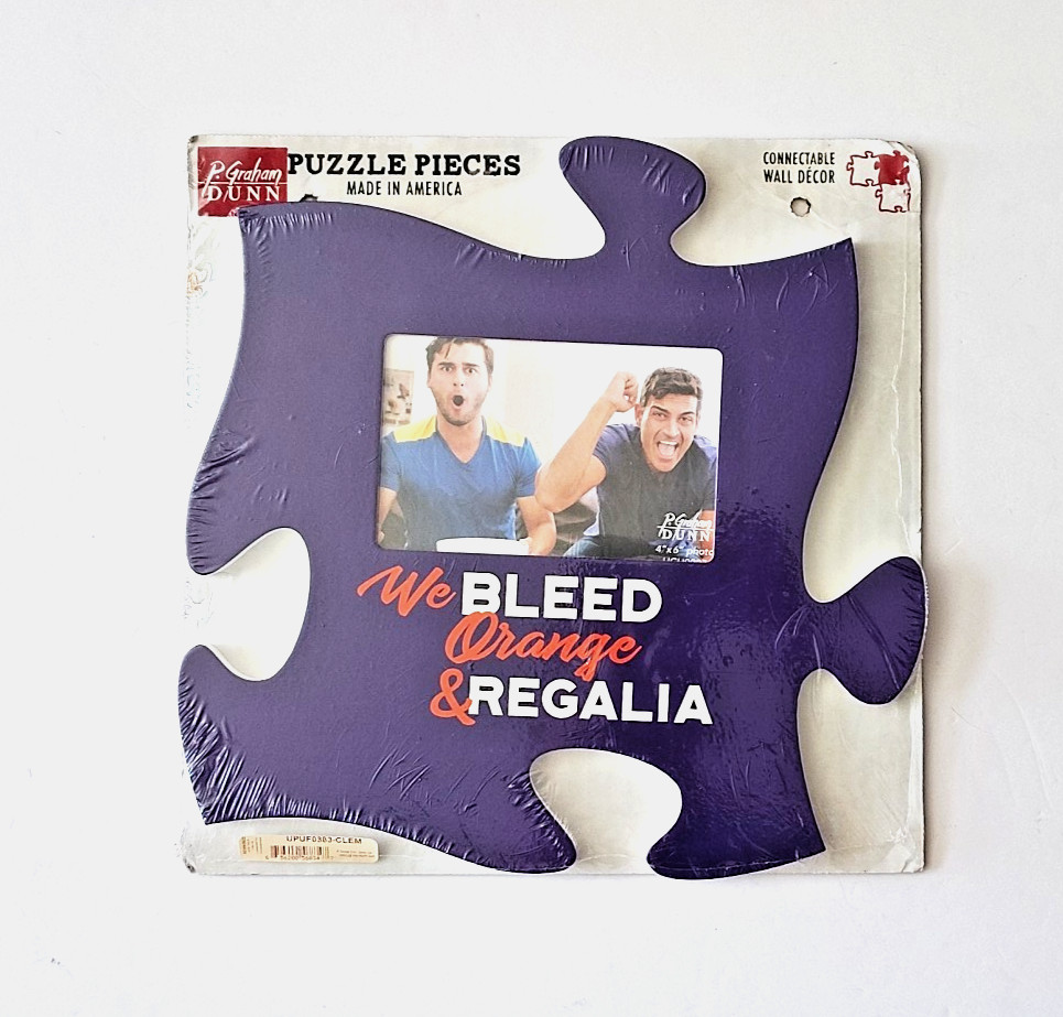 NEW Clemson University Tigers Puzzle Pieces P. Graham Dunn Photo Frame SEALED