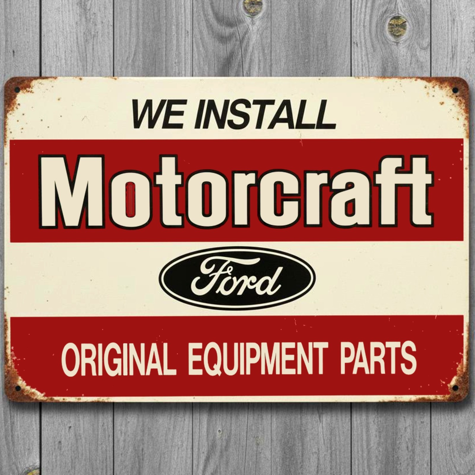 Ford Morotcraft Parts 8 x 12 Vintage Novelty Metal Sign Made In USA New!