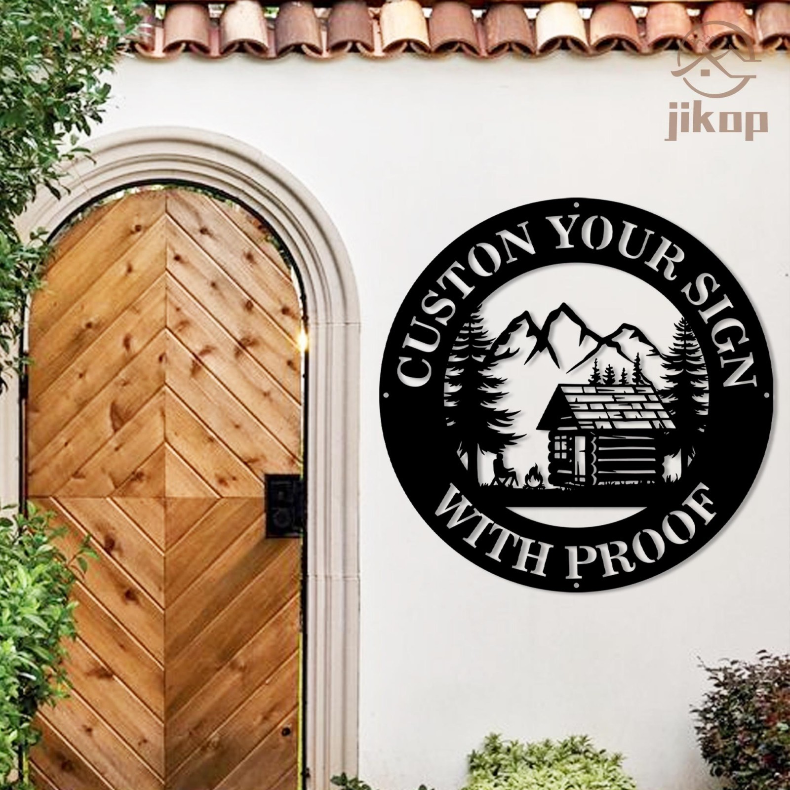 Custom Logo Metal Sign Personalized Laser Cut Business Sign Unique Shape