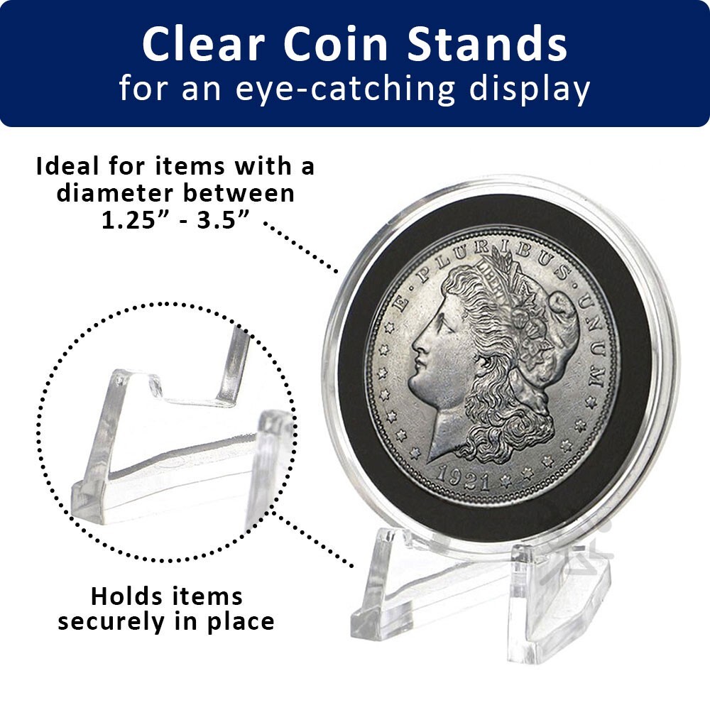 OnFireGuy Coin Easels 25pcs Small Coin Display Stand Easels for Coin Holders