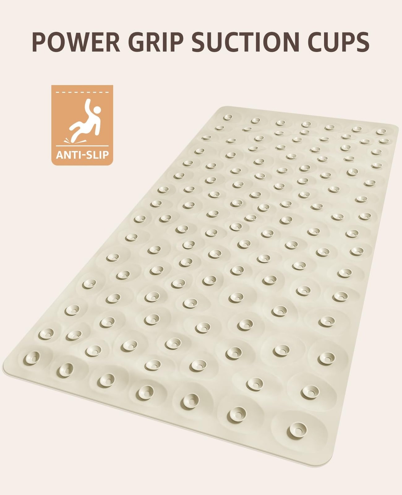 Bligli Non Slip Bathtub Mat, 16×31.5 Inch Standard Non-Slip Bathmats with Str…