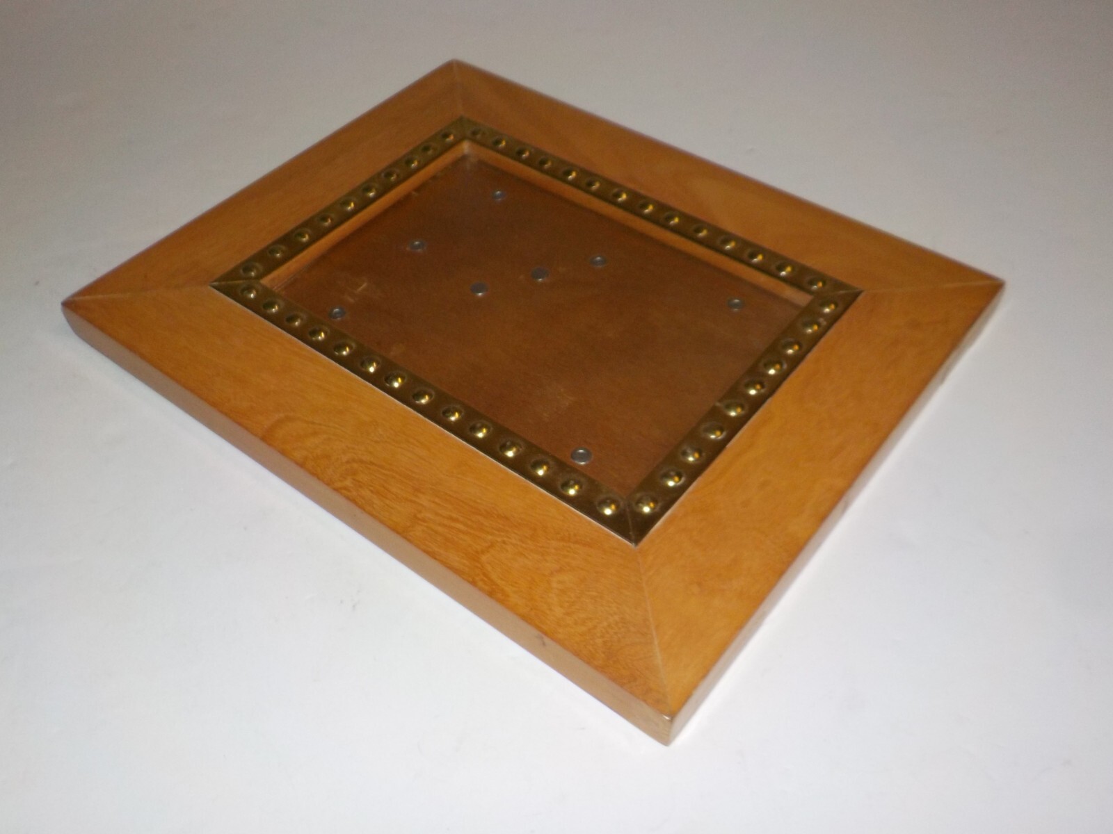 Photo Frame Wood and Bold Riveted Brass Handmade In India 5×7