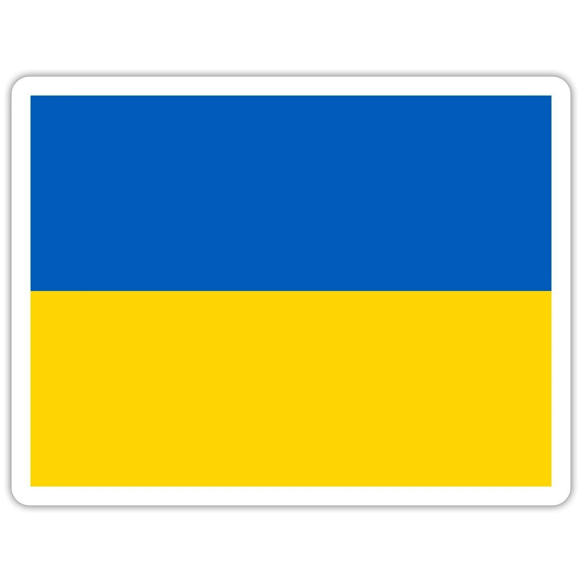 Ukrainian National Flag Banner Peace For Ukraine Sticker, max. 4 x 4″
