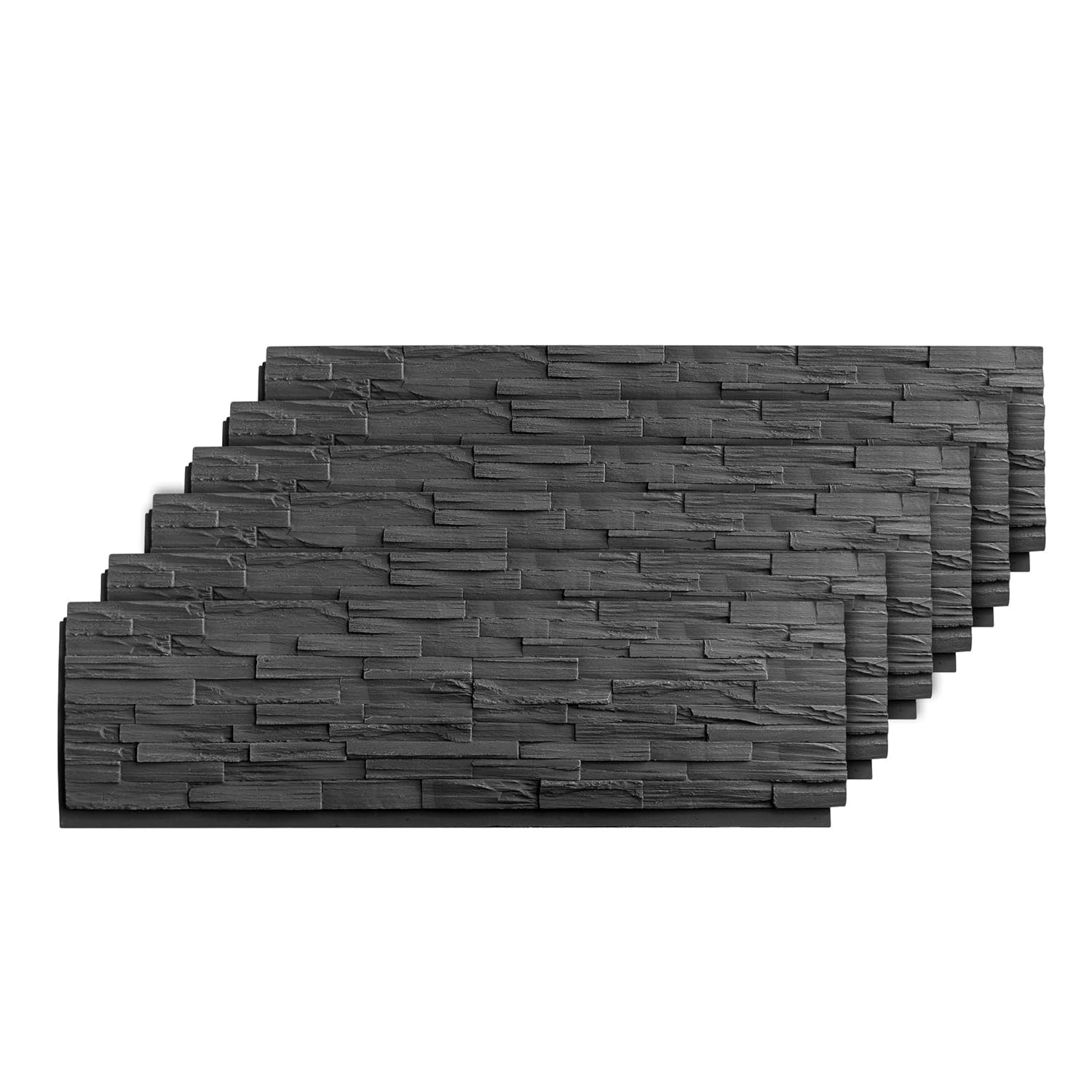 ROOMTEC 6-Packs Faux Stone Wall Covering Panels for Interior and Exterior Decor,