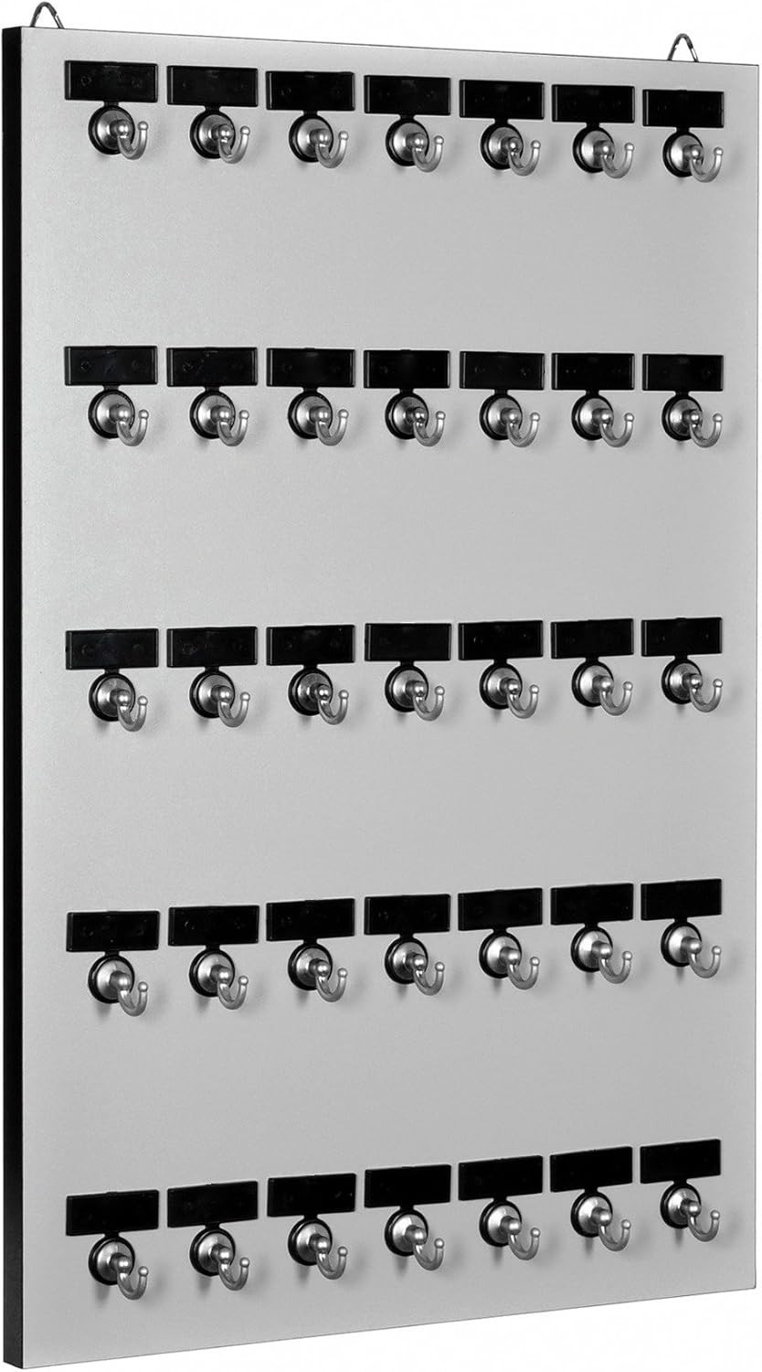 Key Hook, Key Rack #35MGN, 35 Extra Space Bolted Metal Hooks with ‘Customize Nam