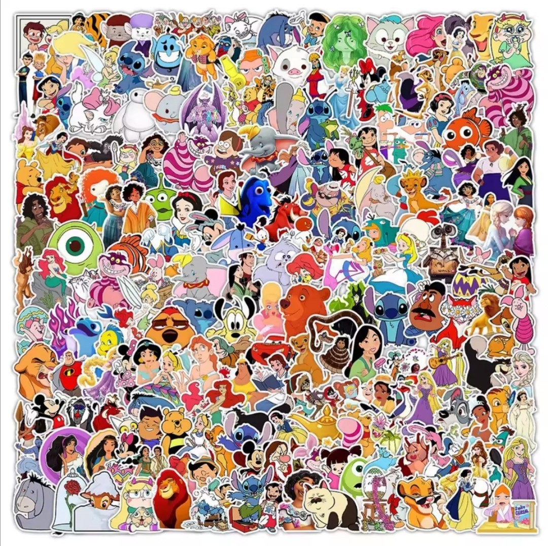 20 PCS Disney Unofficial Movies Shows Characters Cartoon Mix Stickers BRAND NEW