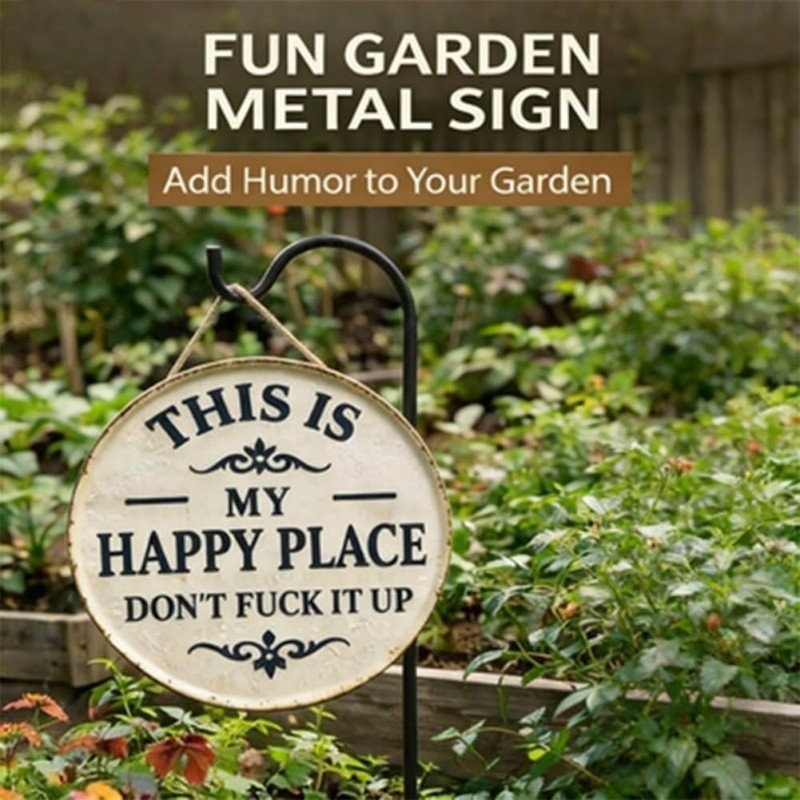 This Is My Happy Place Don’t F It Up Man Cave Metal Sign Rustic Man Cave TL