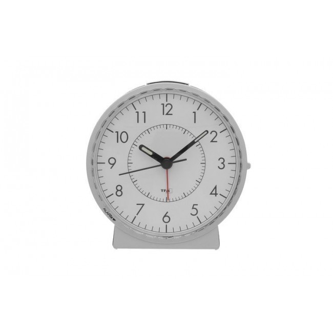 60.1010 La Crosse Technology TFA Silent Sweep Analog Electronic Alarm Clock