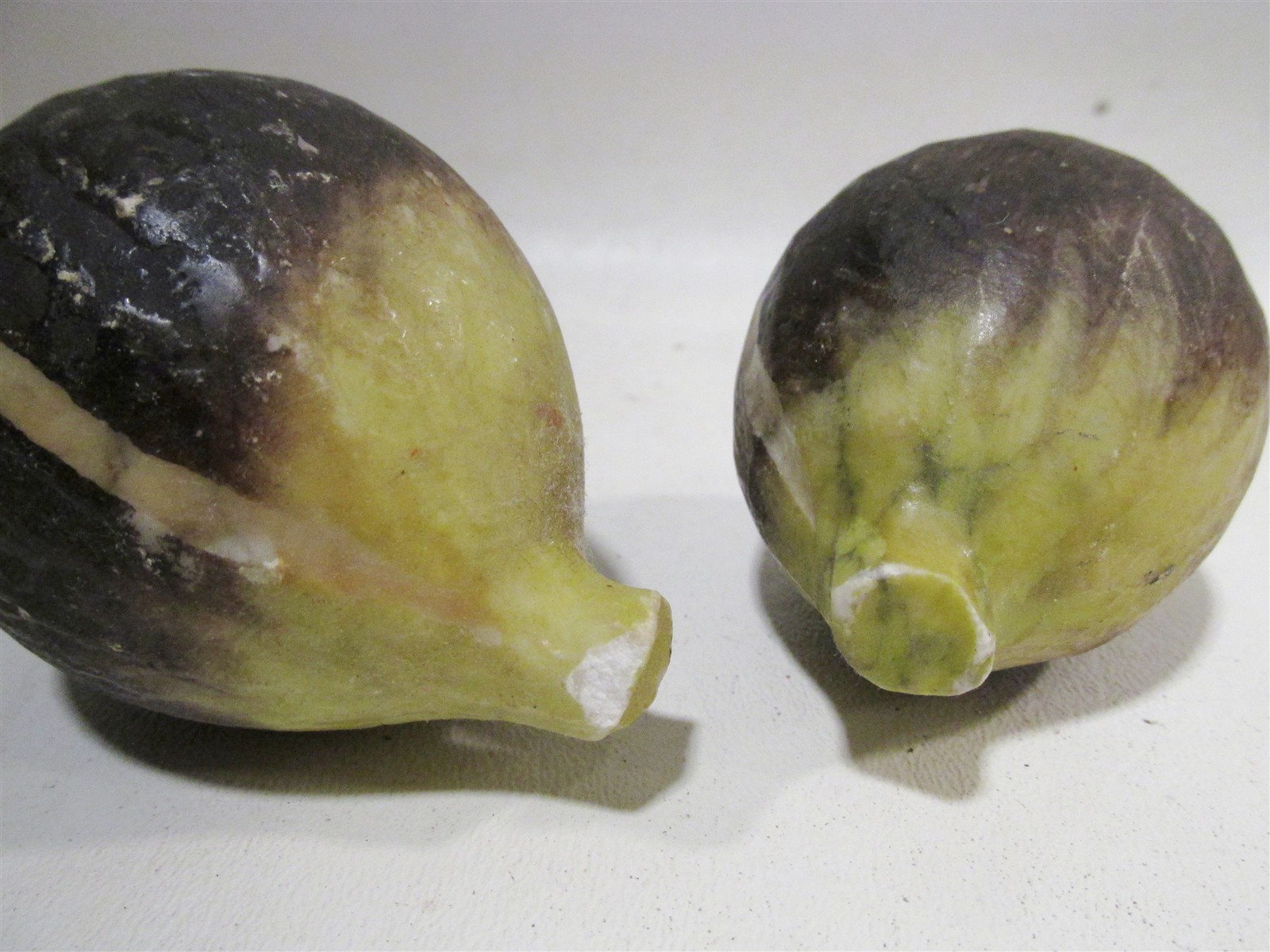 Old Italian Alabaster Stone Fruit Natural Size 2 Figs – Nut Vegetable