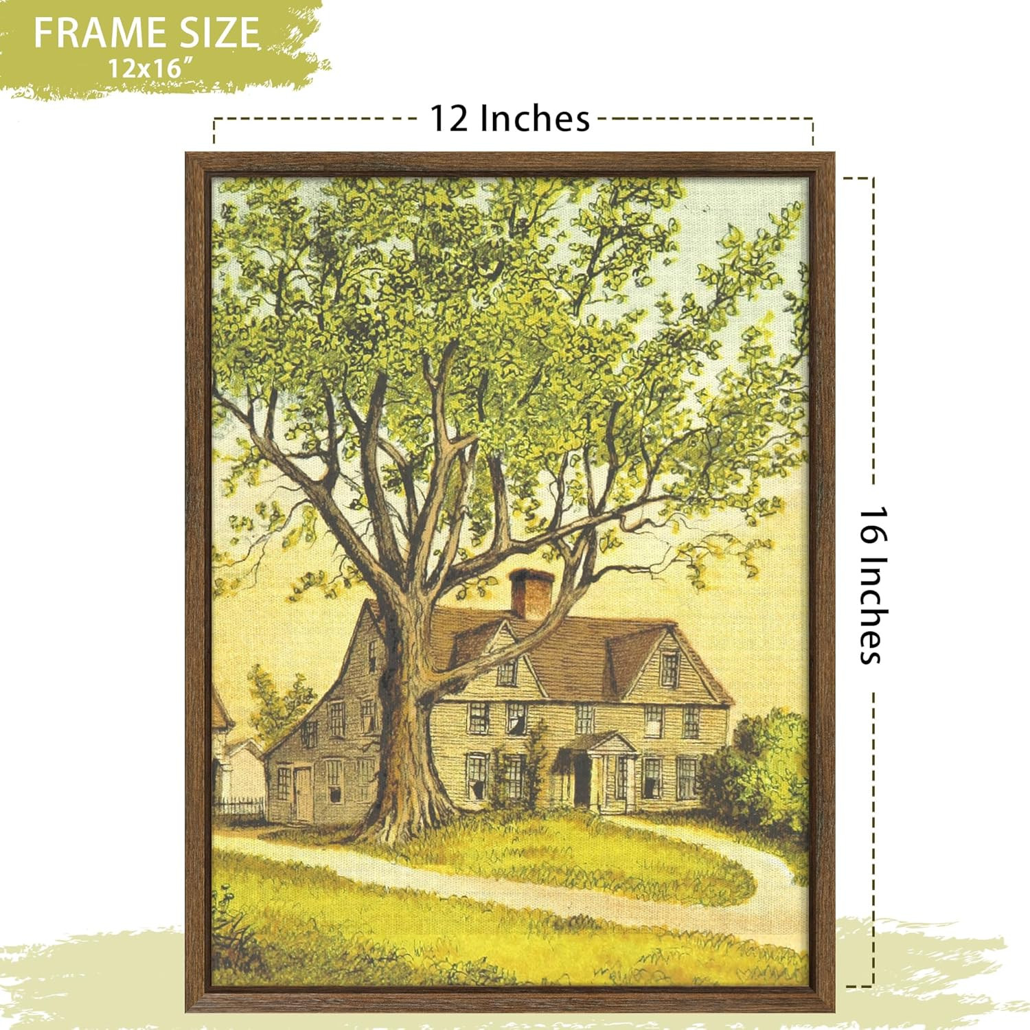 Abtgt 12X16 Canvas Floating Frame with 0.9″ Deep, Brown Floater Frame for Canvas
