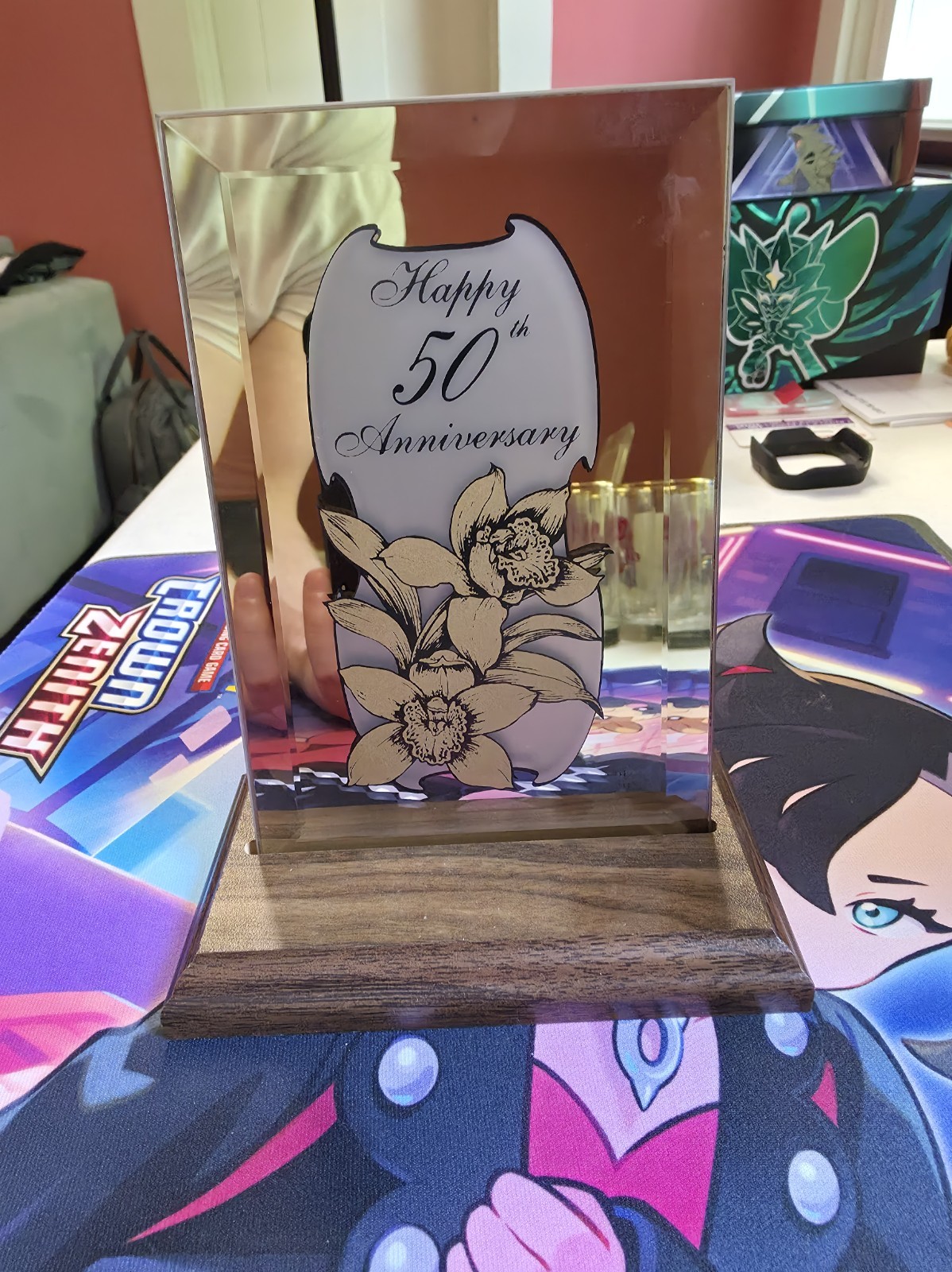 Vintage 50th Anniversary Mirrored Glass Plaque – Screenplay Canada – 1980s–1990s