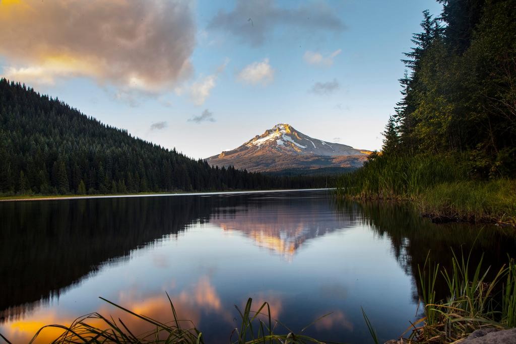 Eclipse Oregon Path of Totality Mt. Hood Landscape Photo Print Poster 24×36