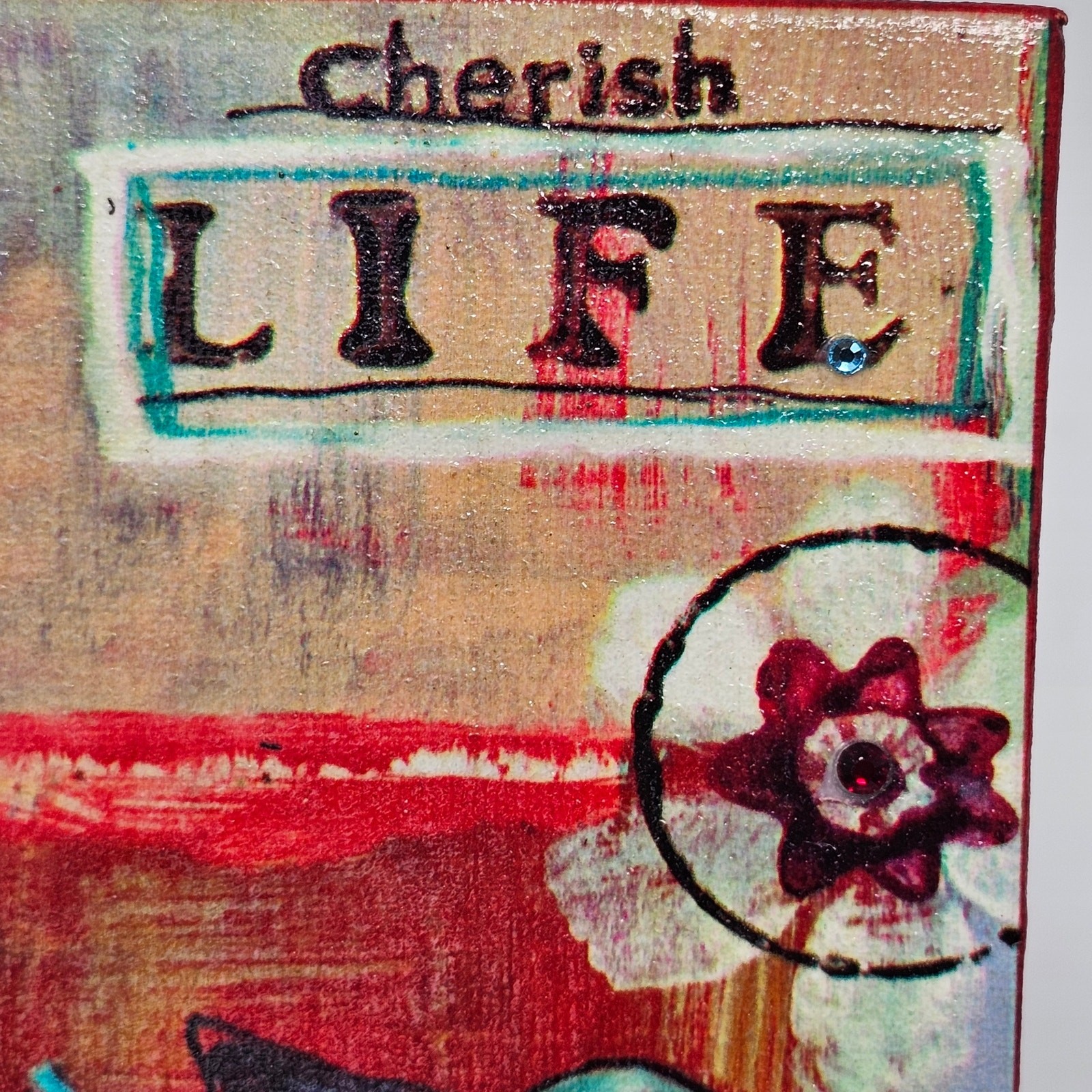 Inspirational Gallery Wall Art Lori Siebert Cherish Life Blue Bird Canvas Wood