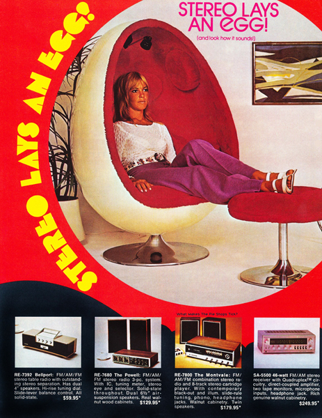 1972 – “Stereo Lays An Egg” Stereo Chair – Promotional Advertising Poster