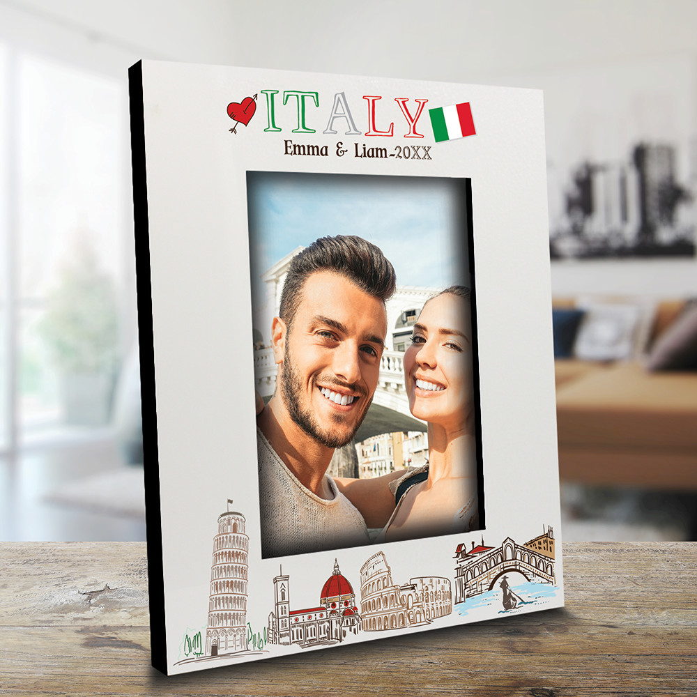 PERSONALIZE-Italy Picture frame-Wedding, Honeymoon, Vacation in Italy