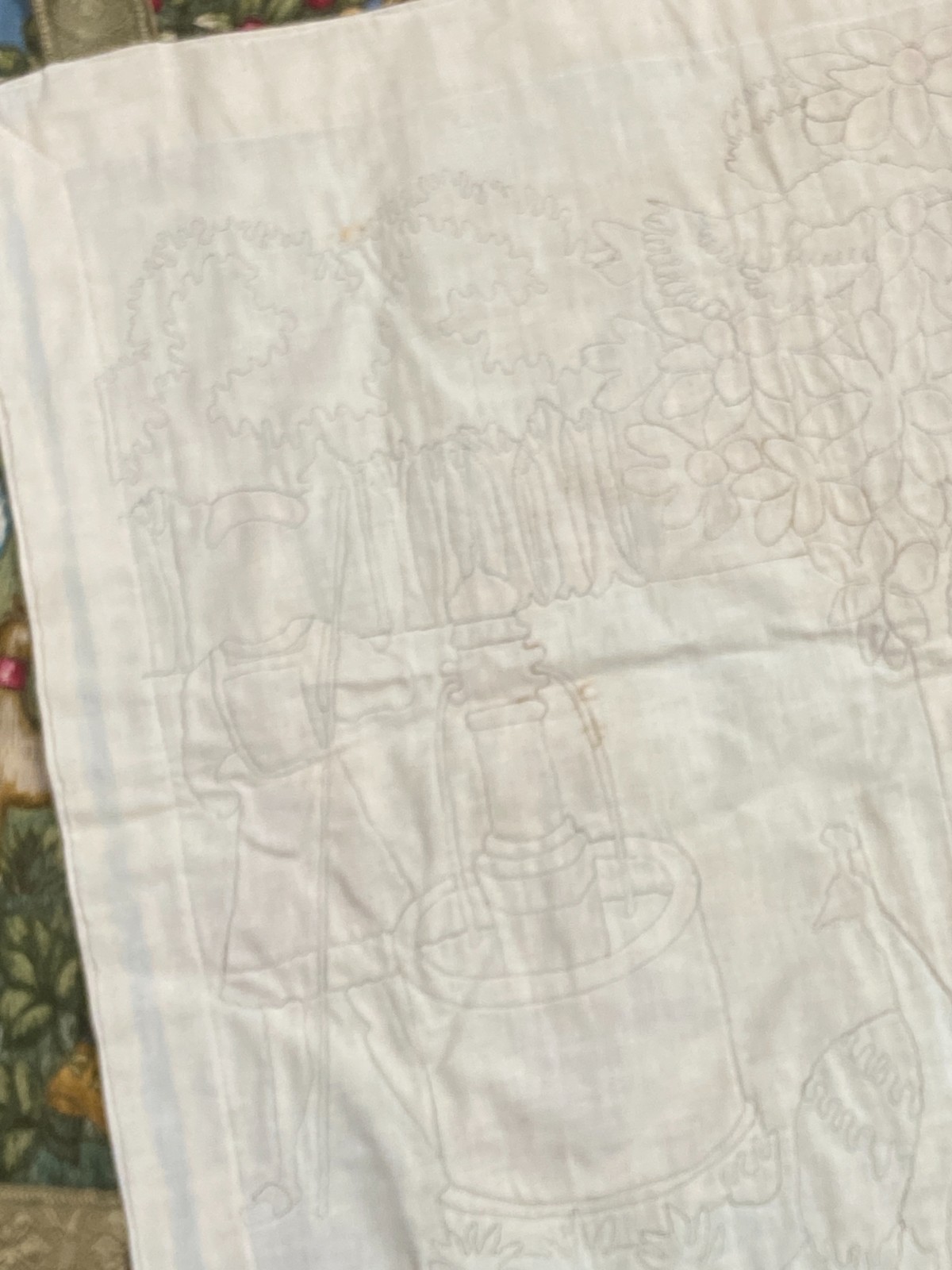 Vtg Medieval Court Life Pictorial French Pastoral Tapestry Wall Hanging 52″ x 25