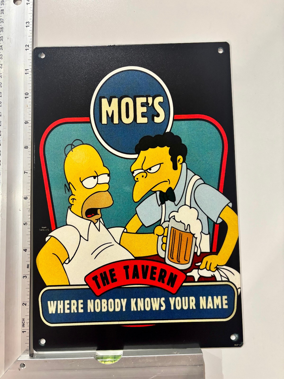 Moe’s The Tavern Metal Sign made on 20 gauge steel 16×12 or 12 x 8