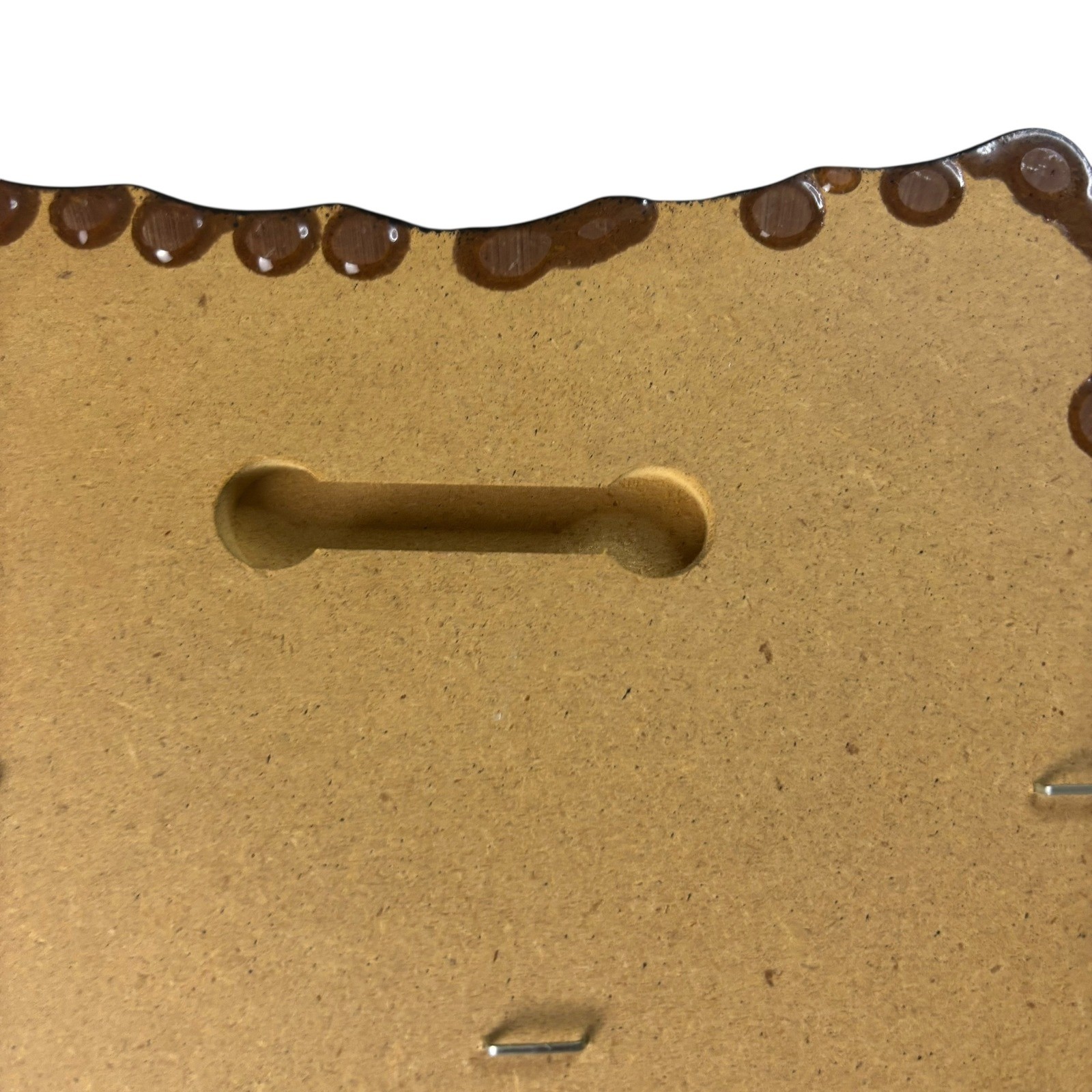 Footprints In The Sand Wall Plaque Religious Home Decor Brown Shield Scalloped