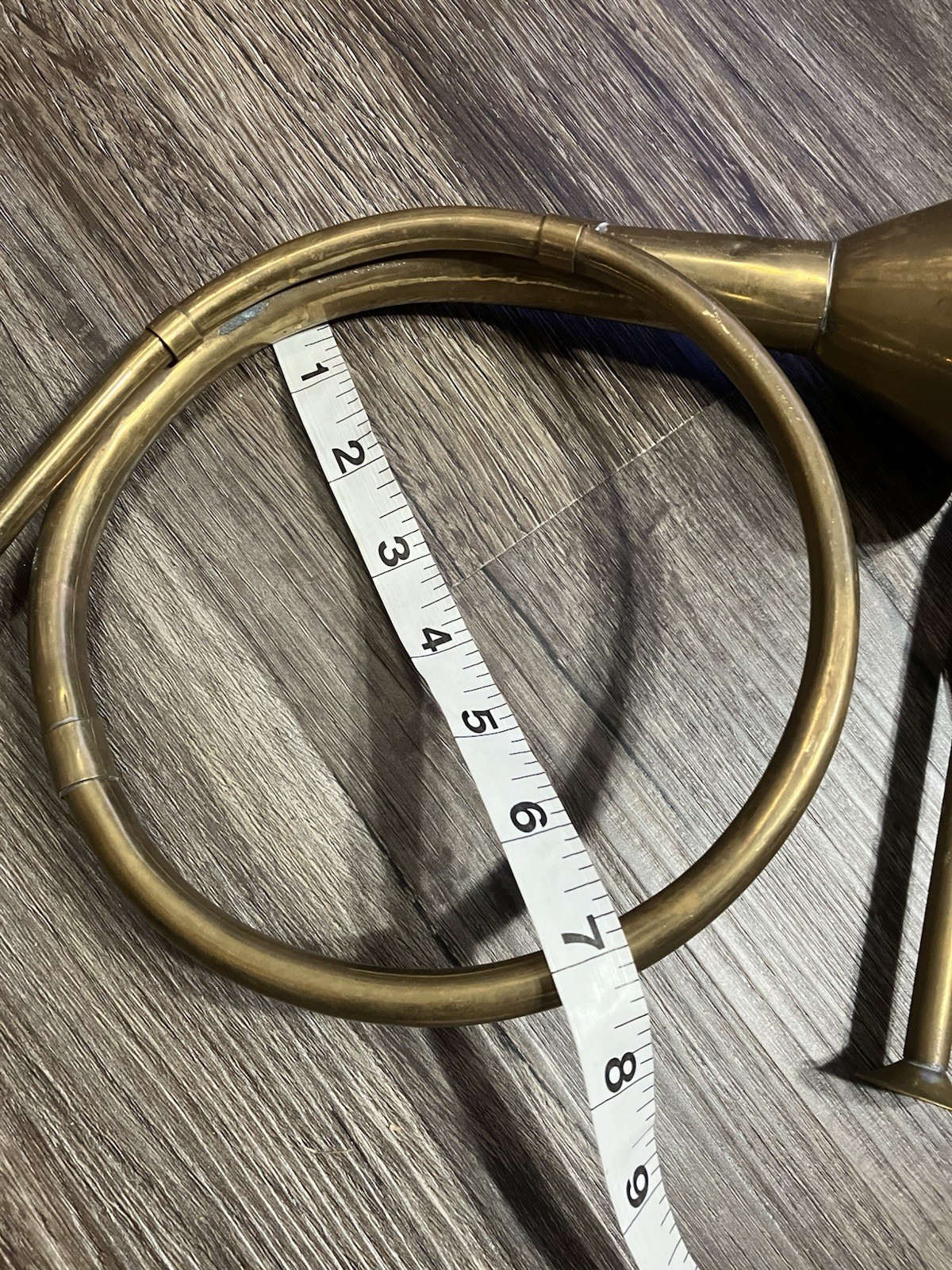 3 Metal Decorative Horns. See Pictures For Wear From Age. Dents