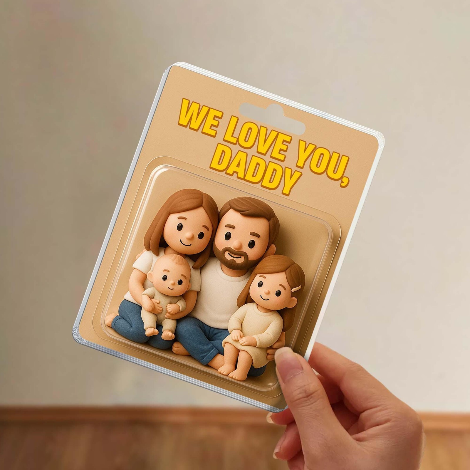 Personalized Father’s Day Gift For Dad, Custom Photo Dad And Kids Action Figure